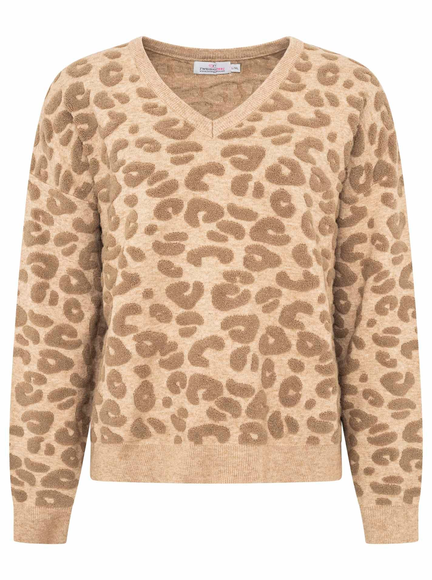 Zwillingsherz Pull en tricot »"3D Leo"« mit erhabenem Leomsuter