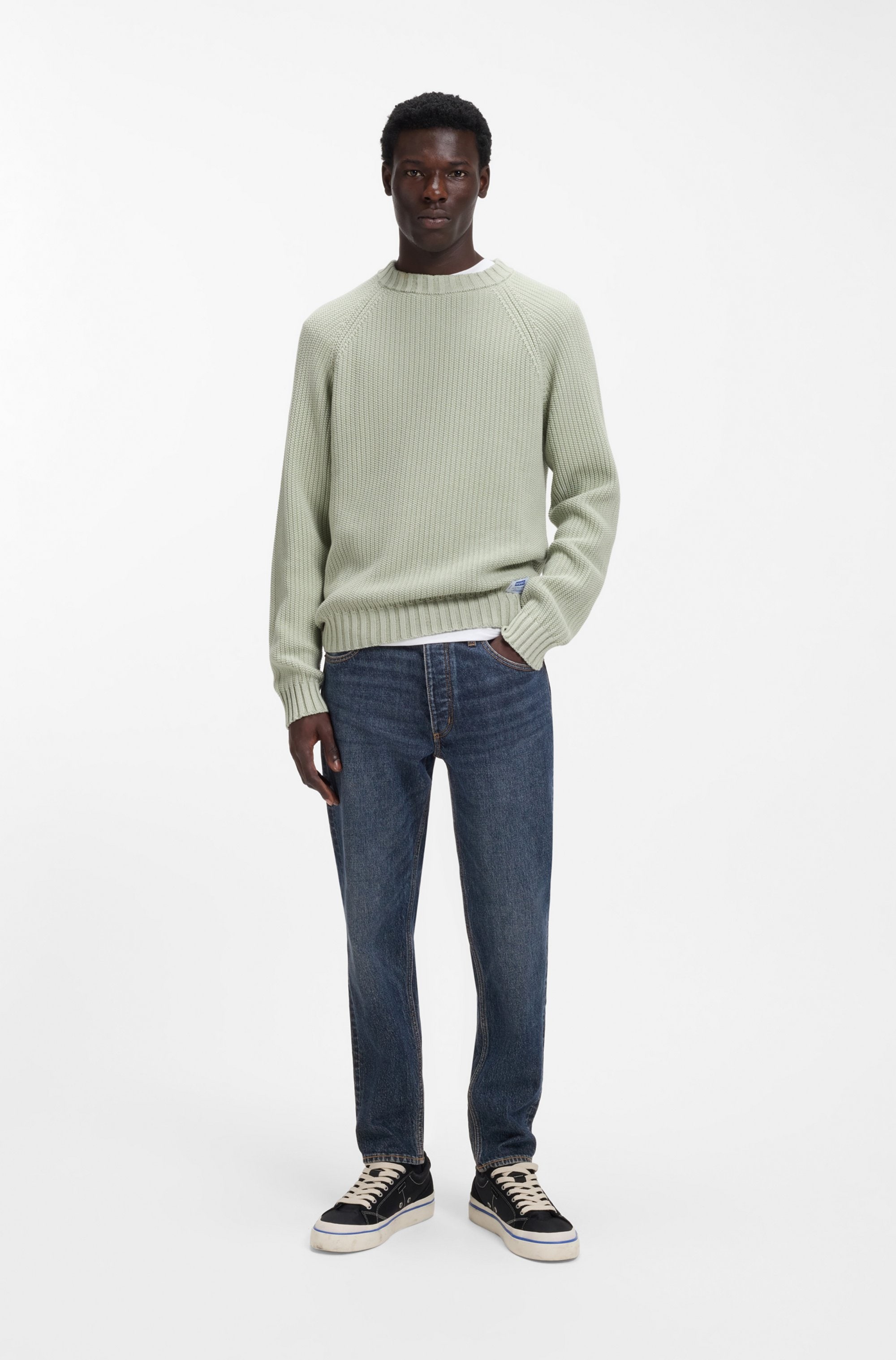 HUGO Blue Tapered-fit-Jeans »Brody« mit Stone-washed-Finish