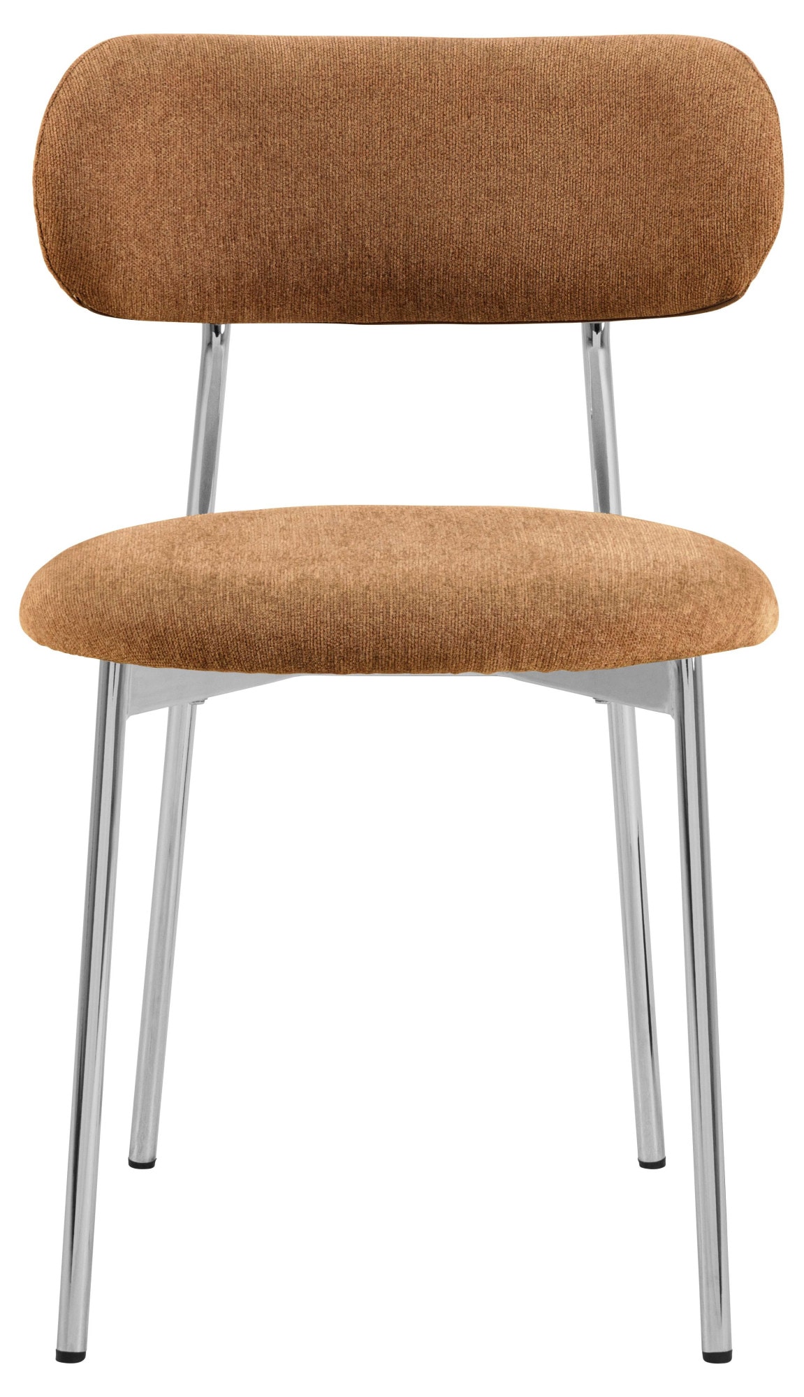 ACTONA GROUP Chaise de salle à manger »Lyric, Küchenstuhl, mit gepolsterter Sitzfläche« (Ensemble) 2 cuischaise, chenille, rétro-futuriste, structure acier chromé, FSC™