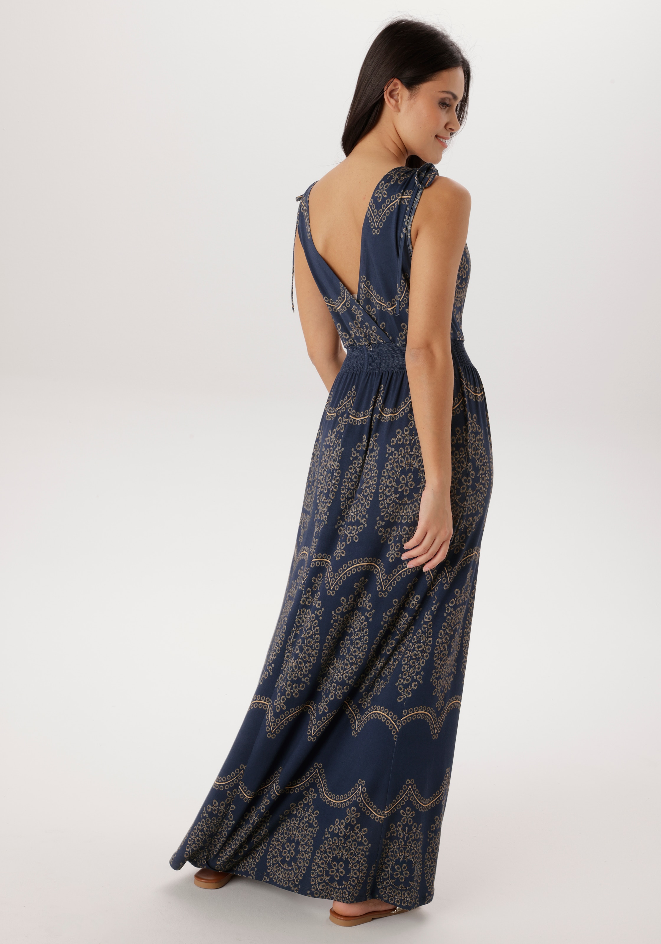 Aniston SELECTED Robe d'été mit breiten Trägern zum Raffen - NEUE KOLLEKTION