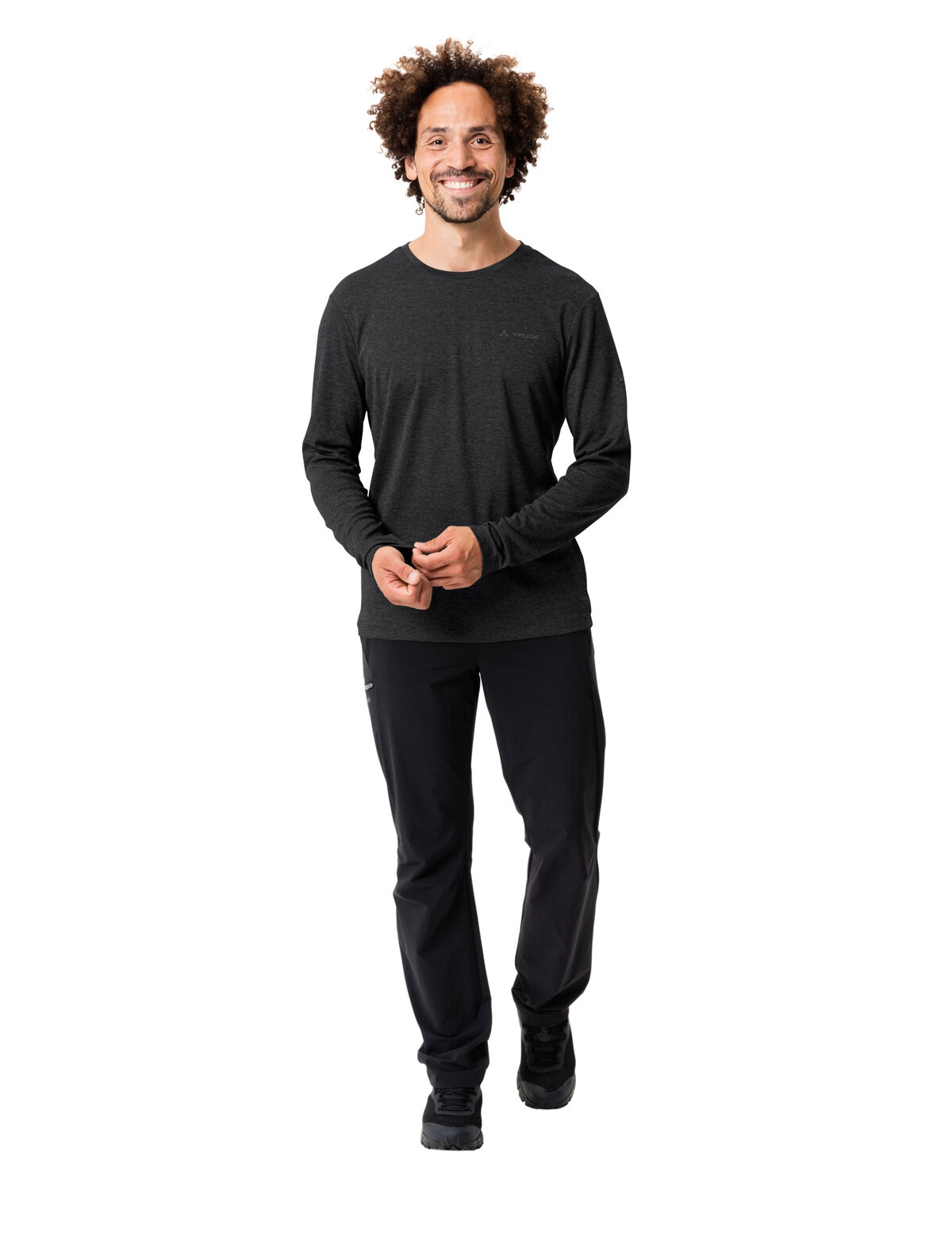 VAUDE T-shirt à manches longues »Men's Essential LS T-Shirt« Style sportif, col rond, matériau à séchage rapide