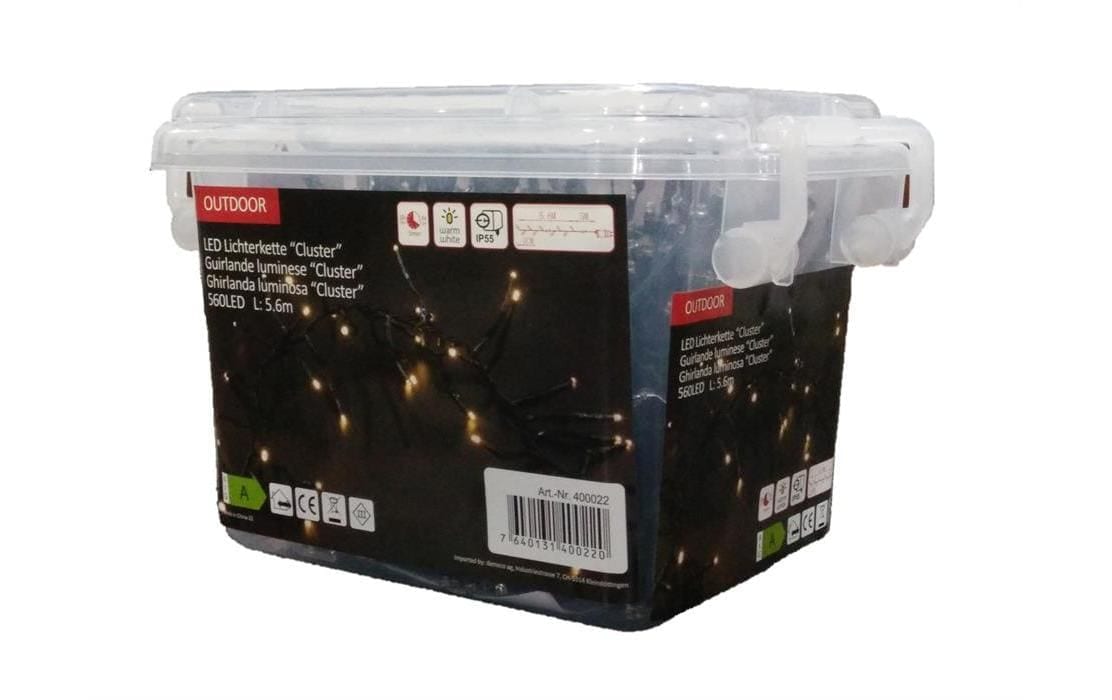   LED-Lichterkette »Dameco Cluster 560 LED, 5,6m Outdoor« 560 Stk.-flammig