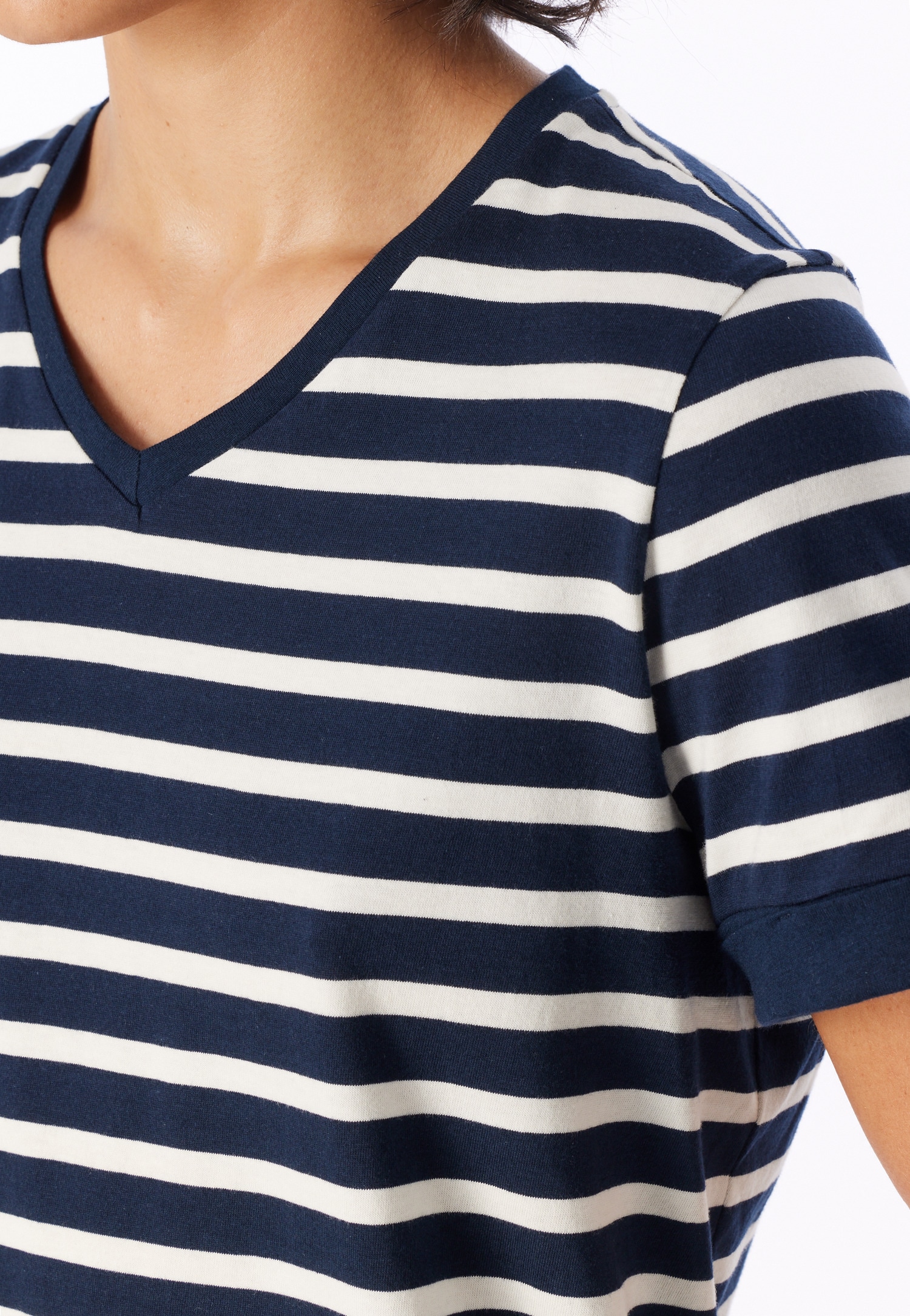 Schiesser »Casual Essentials« 2 pièces,  avec manches retroussées à la mode