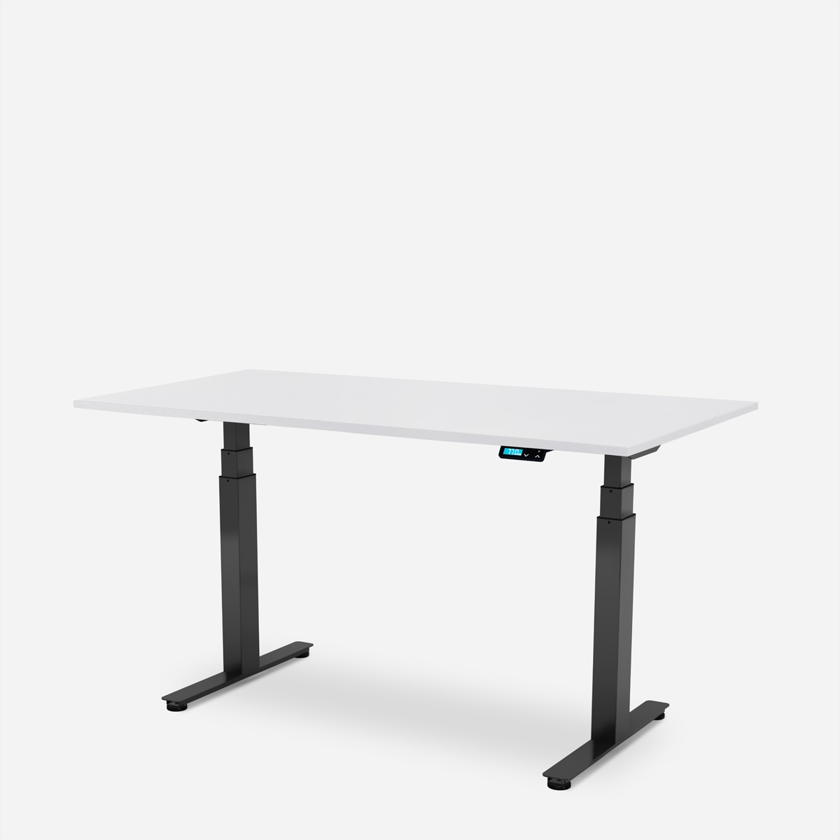   »WRK21 Schreibtisch Work 140 x 80 cm, Höhenverstellbar, Weiss Uni / Schwarz« ()