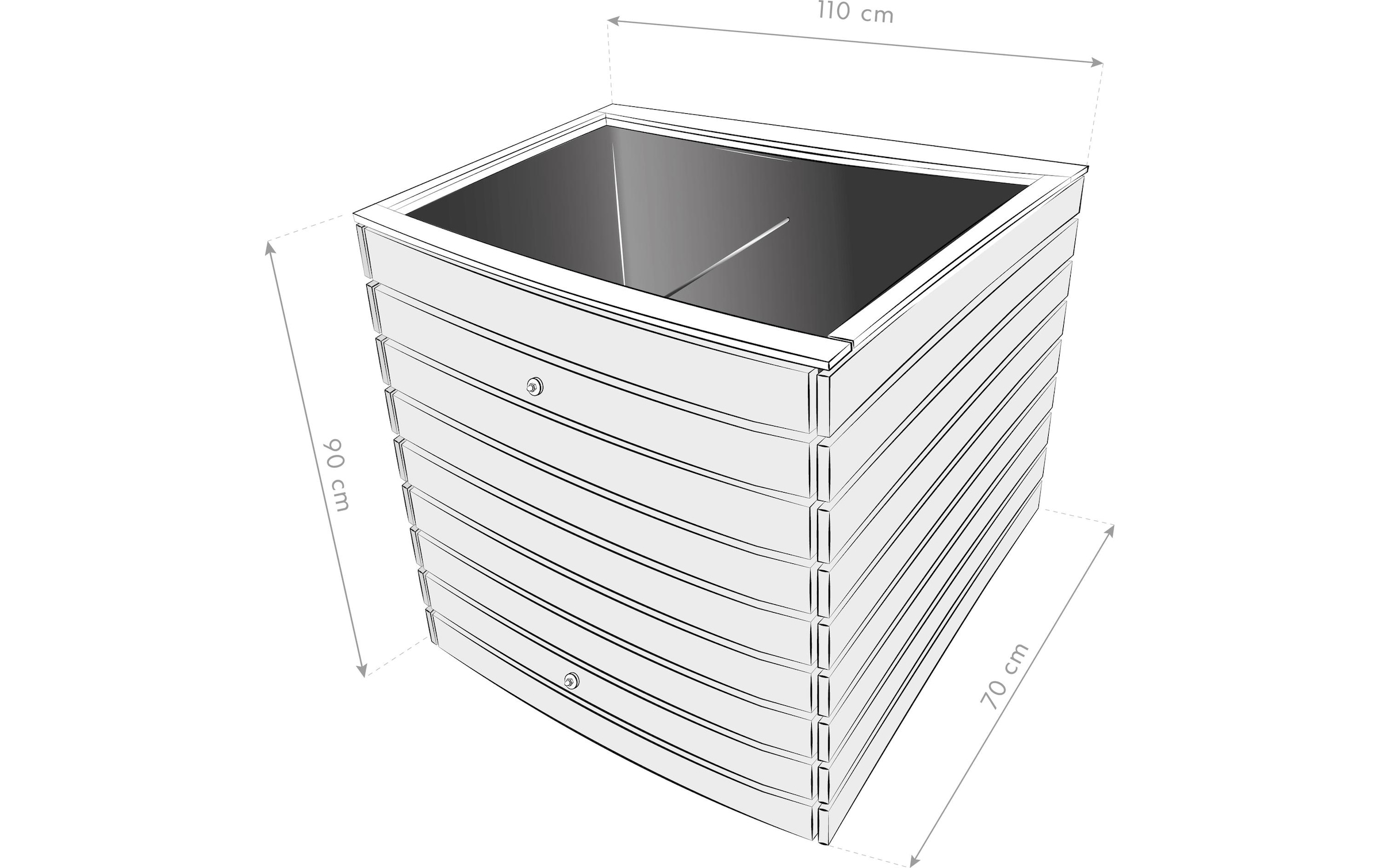 WESTMANN Lit surélevé »WM11070« 690 l, LxPxH : 110x70x90 cm
