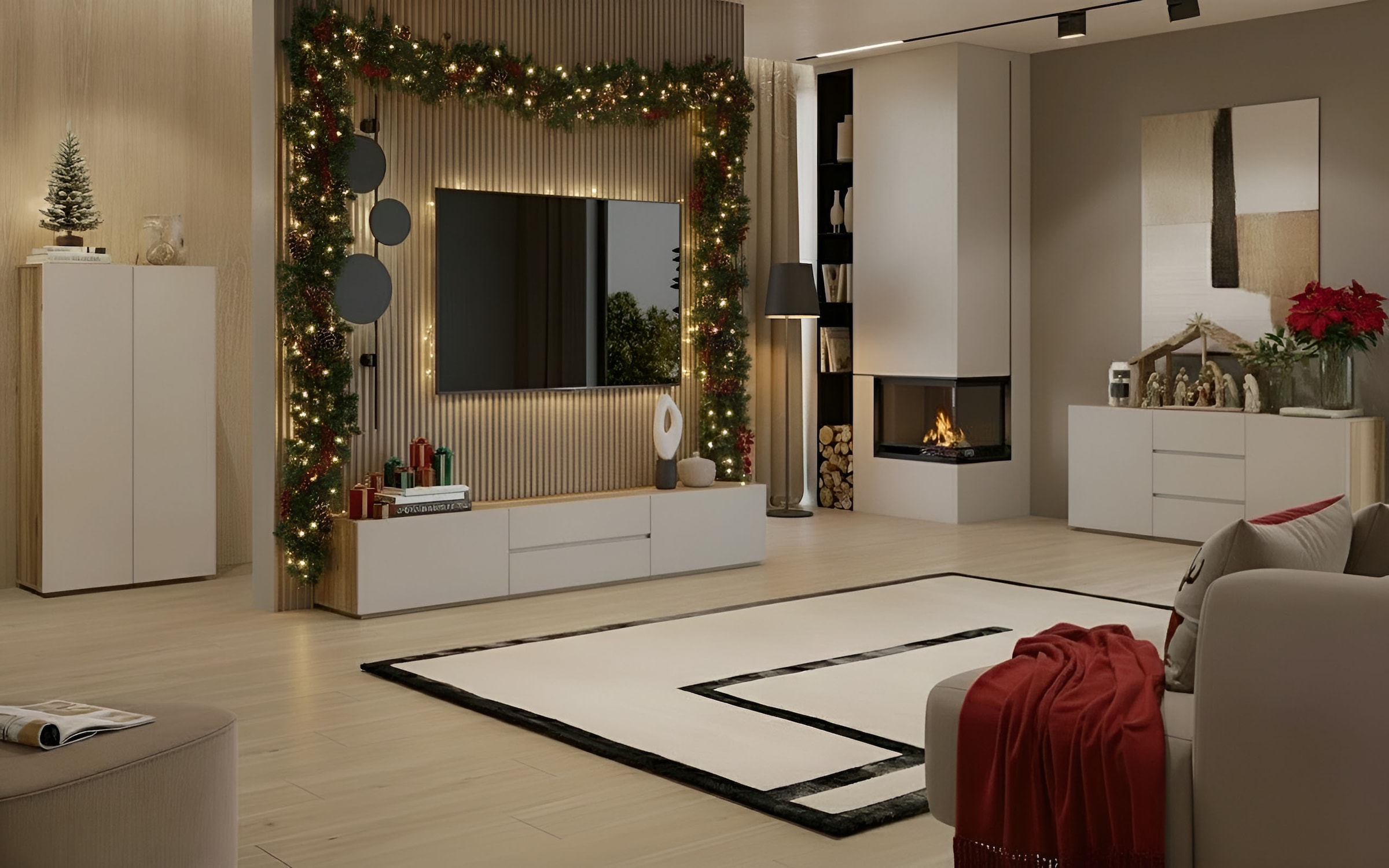 INOSIGN Table basse »Criss, Breite 200 cm, moderne grifflose TV-Kommode« TV-Kommode, TV-Schrank, hängend und stehend montierbar