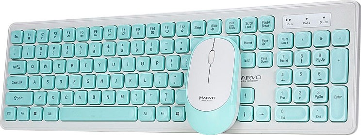 MARVO Tastatur- und Maus-Set »Marvo Wireless/kabellose Tastatur und Maus«