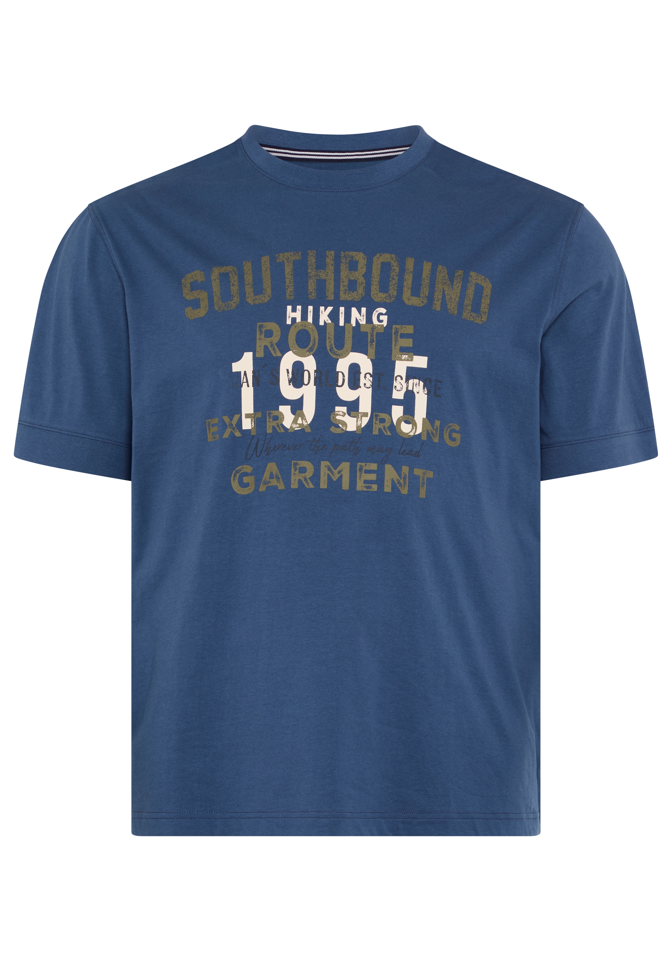 Man's World Plus Shirt à col rond »auch in Grosse Grössen bis Gr. 7XL Ärmel-Fit« coupe régulière, manches courtes, décontracté, pour le printemps et l'été