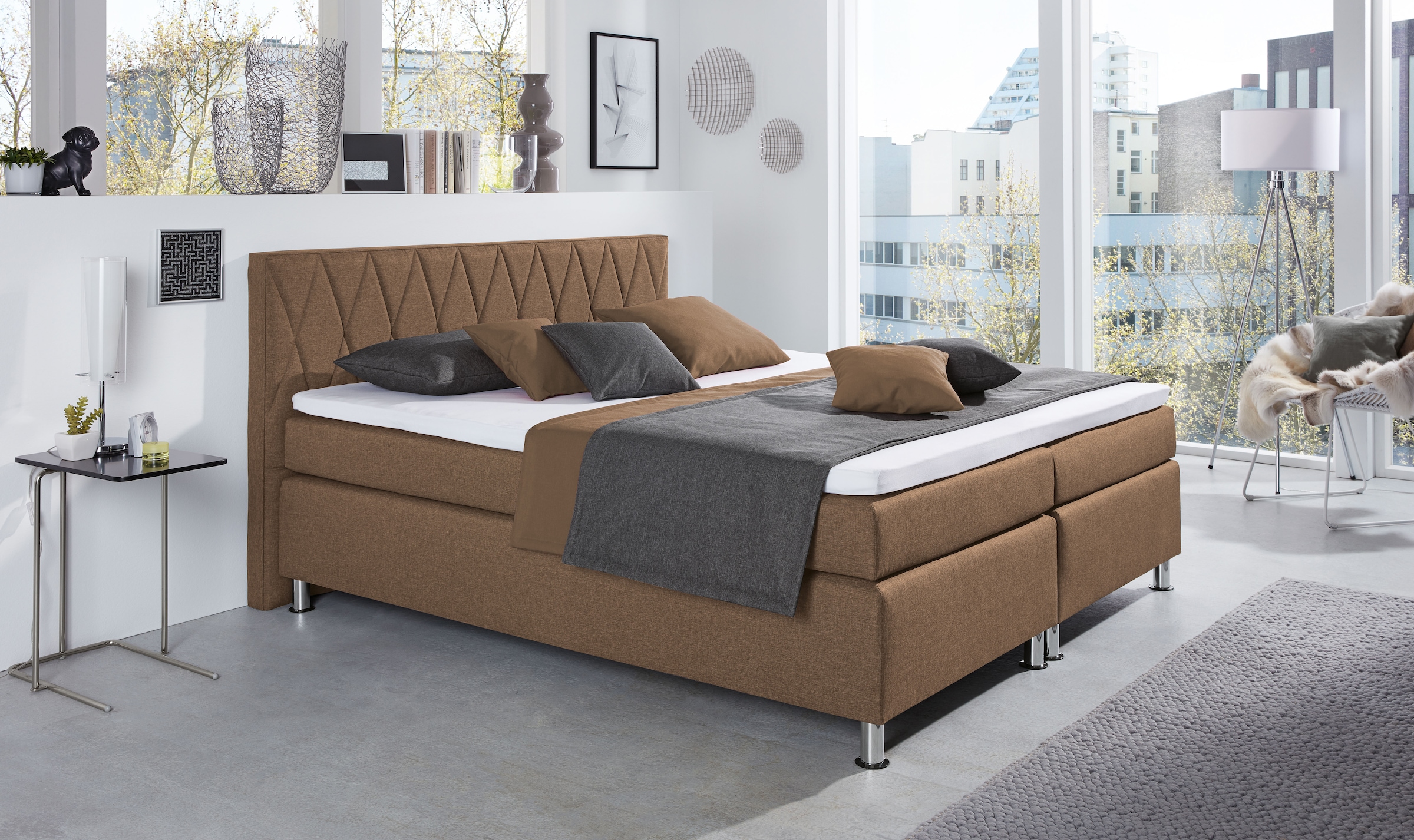hapo Lit boxspring »ATLANTA« ,  disponible en différentes largeurs, couleurs et types de matelas
