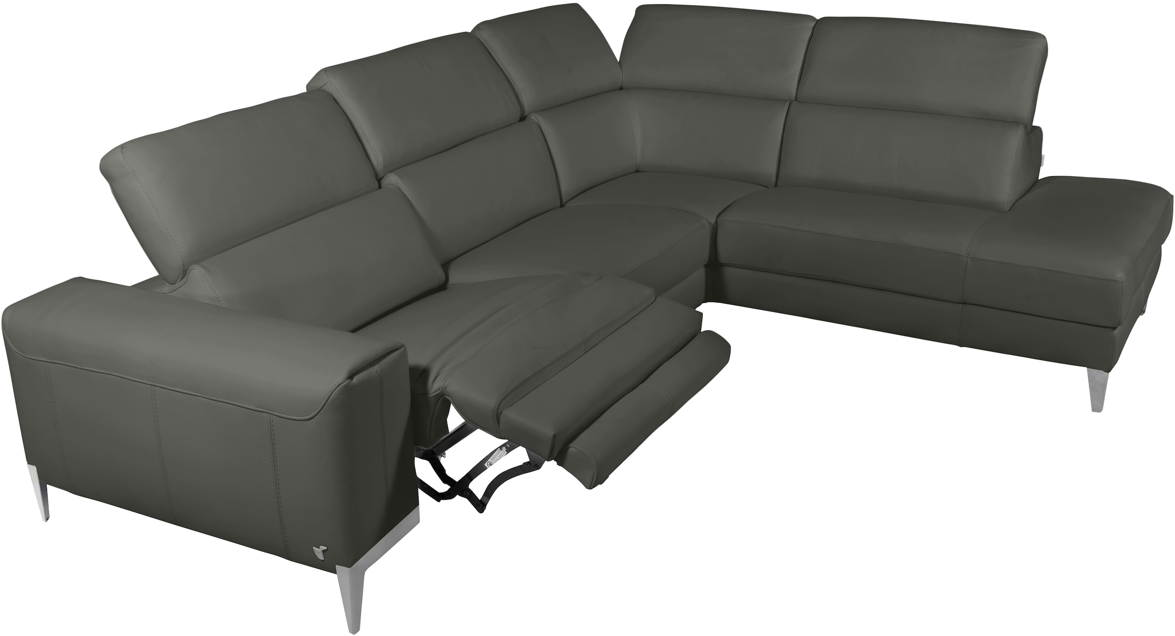CALIA ITALIA Ecksofa »Benja, Designsofa mit erstklassigen Komfortfunktionen zum Wohlfühlen« in Leder, mit elektrischer Relaxfunktion