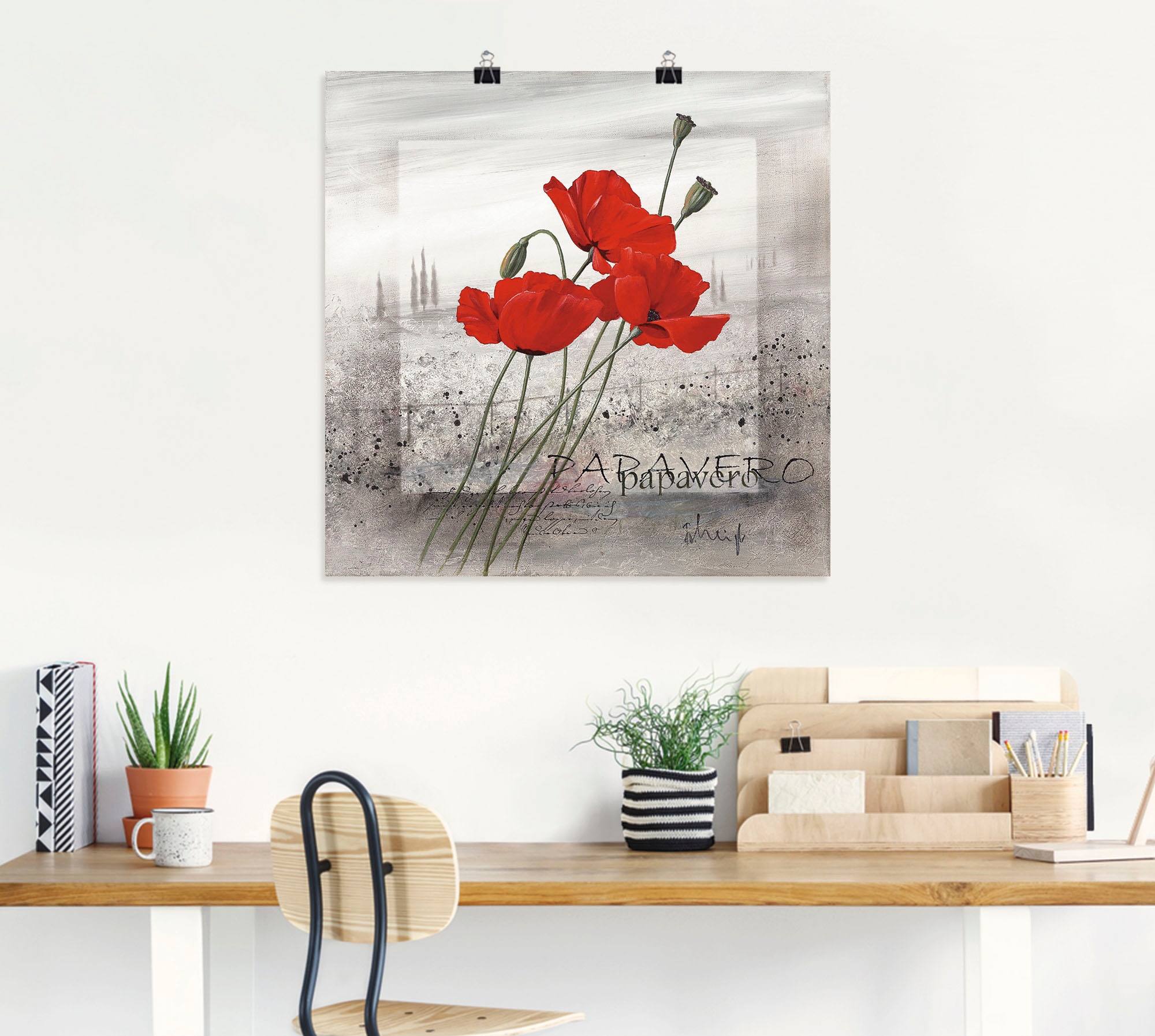 Artland Wandbild »Mohnblumen« Blumen 1 Stk. tlg. als Leinwandbild, Poster in verschied. Grössen