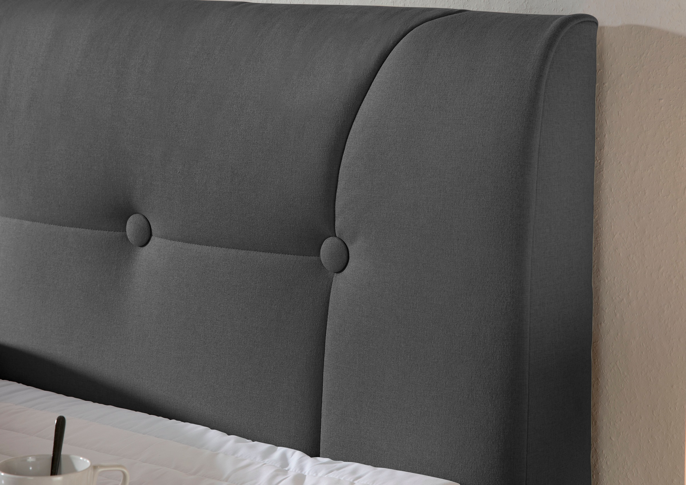 Home affaire Lit boxspring »Calloway« y compris surmatelas, version XXL, en 4 couleurs, 5 largeurs, 3 types de matelas