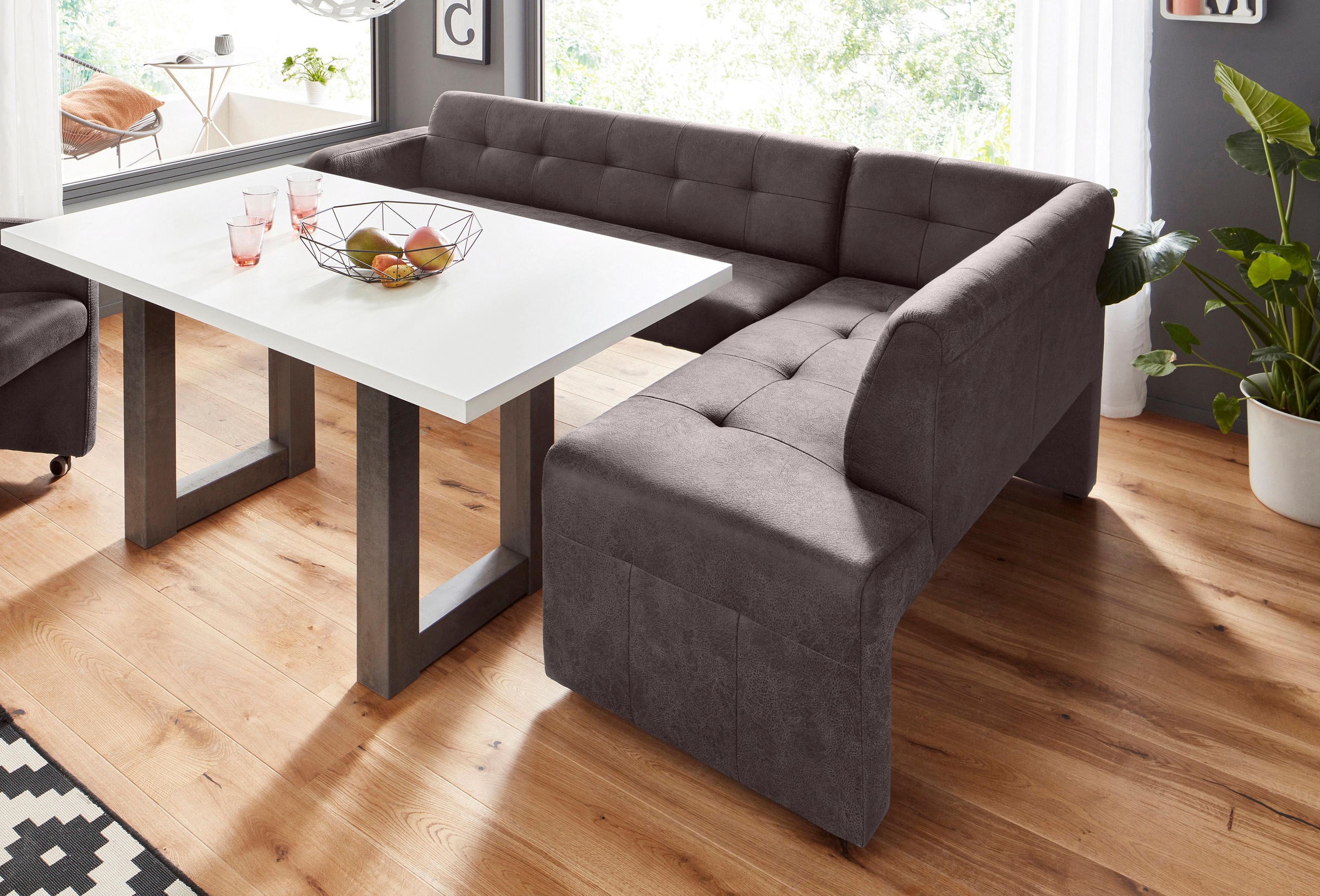 exxpo - sofa fashion Banc d'angle »Barista« Frei im Raum stellbar