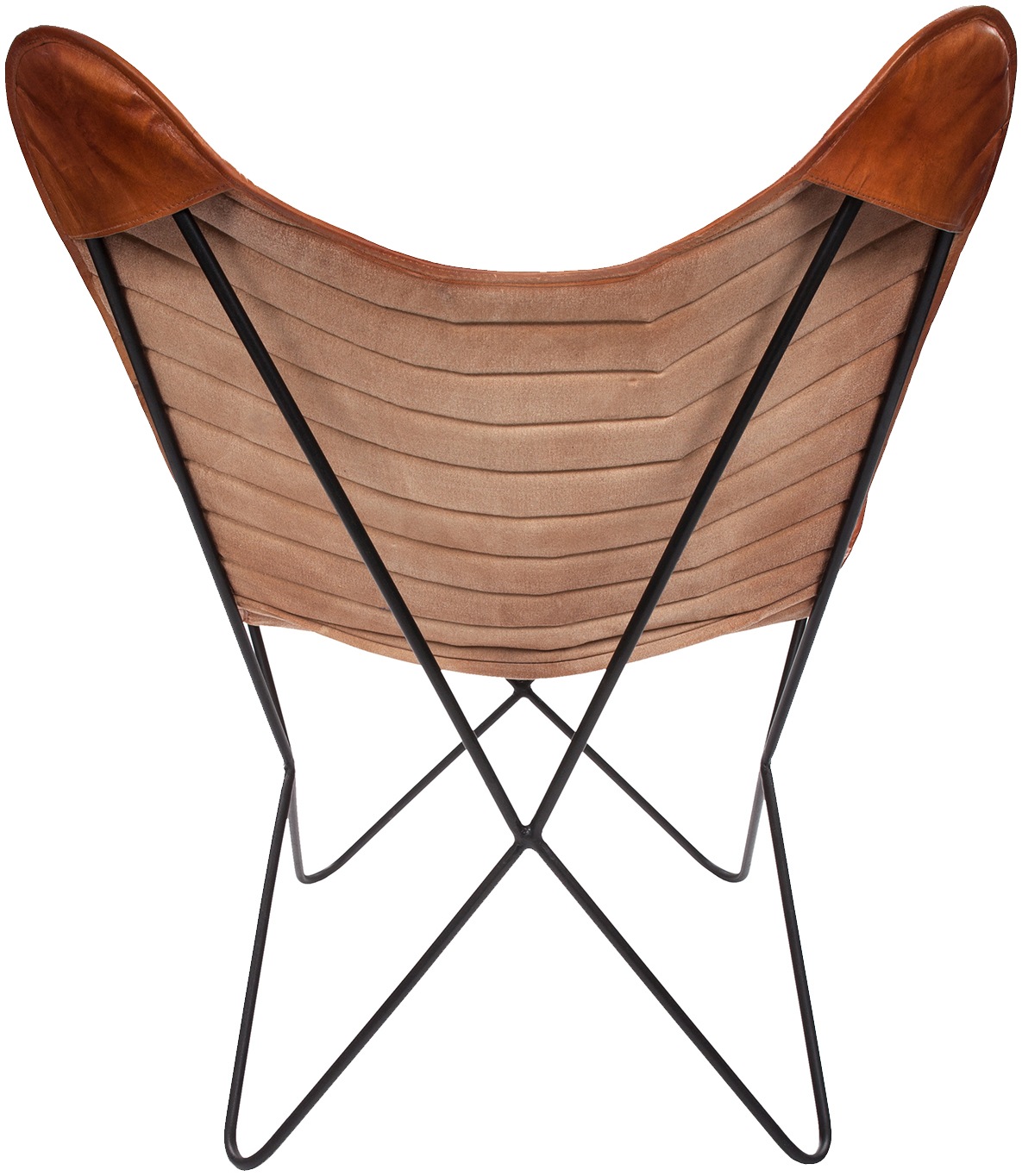 Kayoom 4-Fussstuhl »Schmetterling Stuhl Santiago, Schmetterlingsstuhl aus Leder« () 1 Stk.pflegeleicht, hochwertig, hochwertig verarbeitet, hoher Sitzkomfort