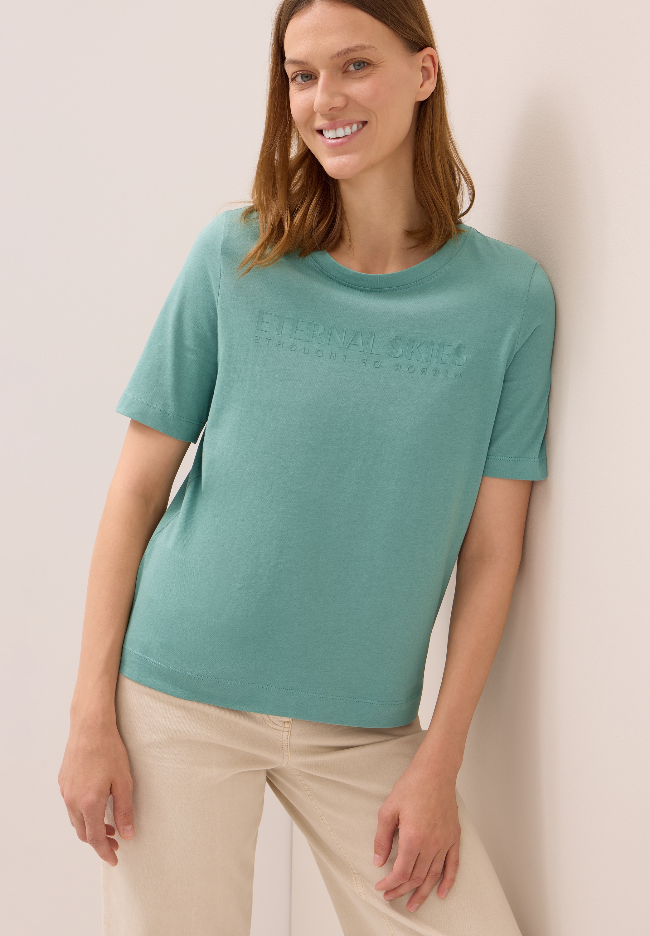 Cecil T-Shirt mit Wording Artwork