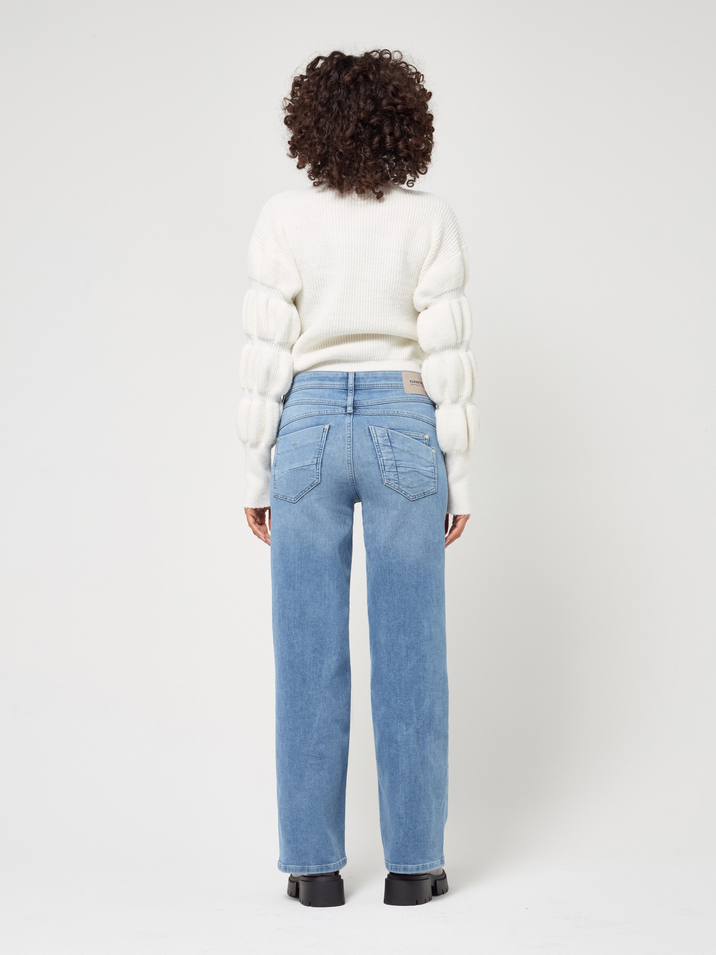 GANG 5-Pocket-Jeans »94AMELIE WIDE« aus Sweat Denim
