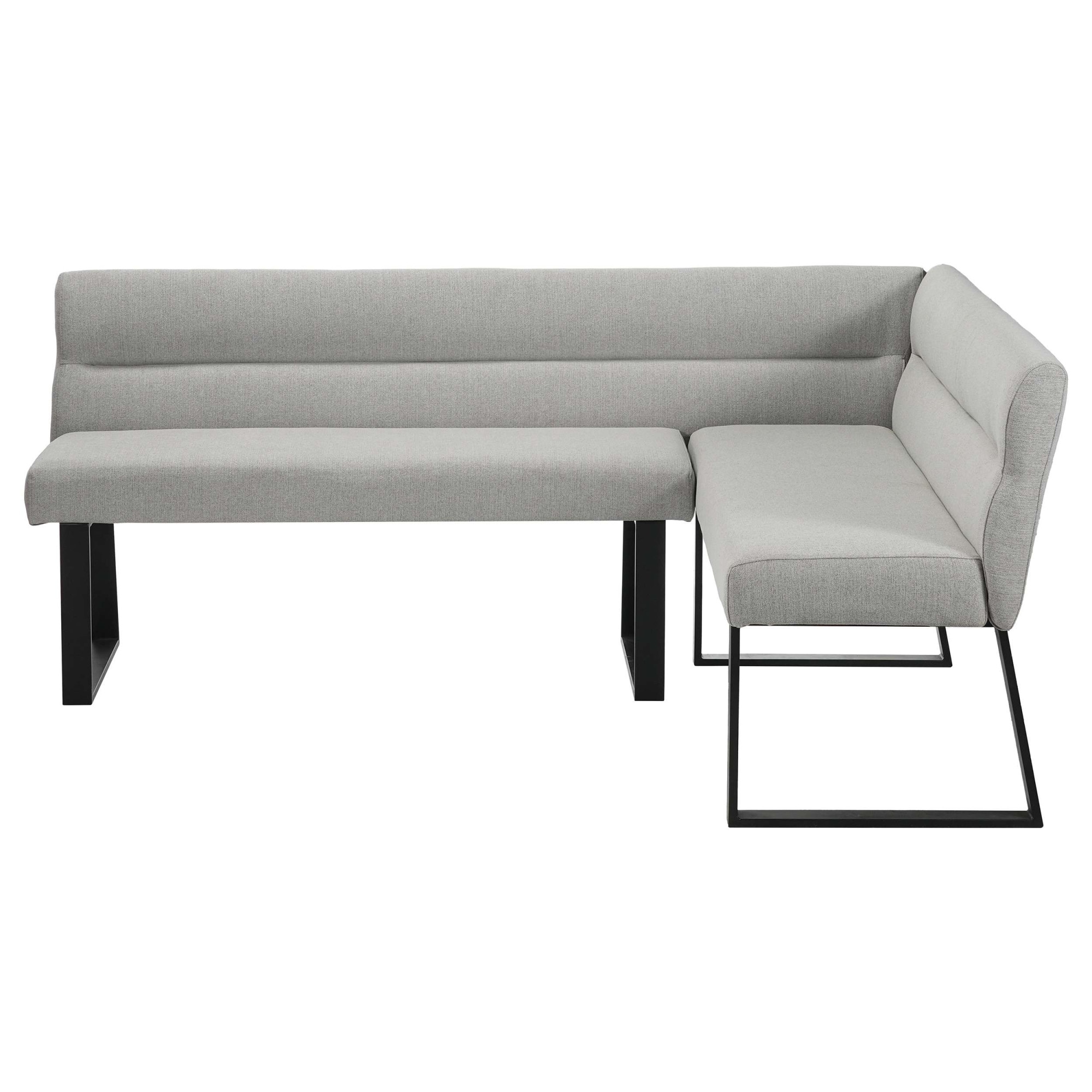 GOODproduct Banc de salle à manger »Ivanna« schwarzes Metallgestell, Webstoff Bezug, Breite 193/152