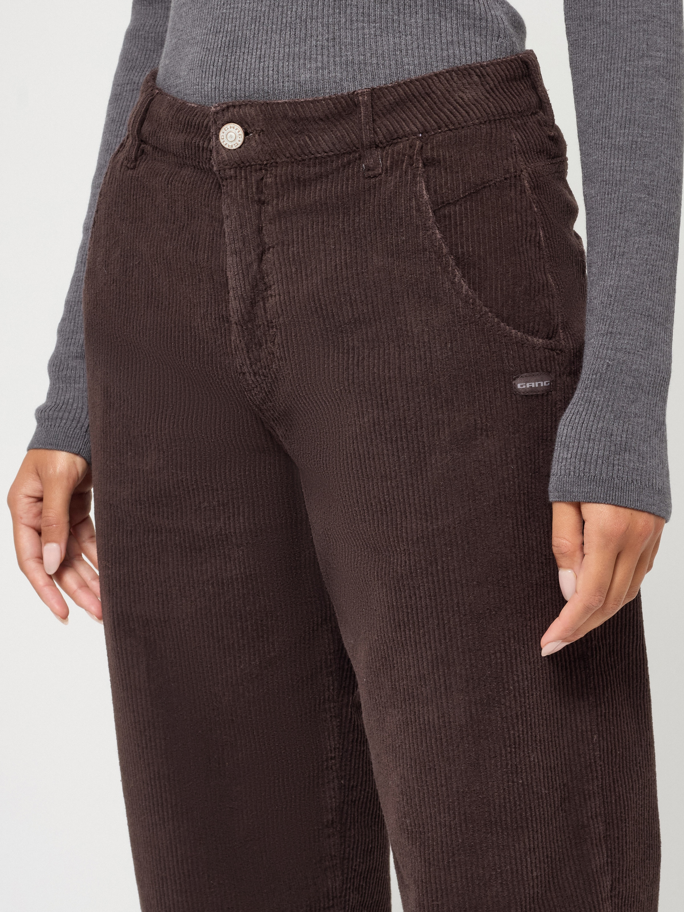 GANG Pantalon en velours côtelé »94VIA«  en coupe ballon, taille haute