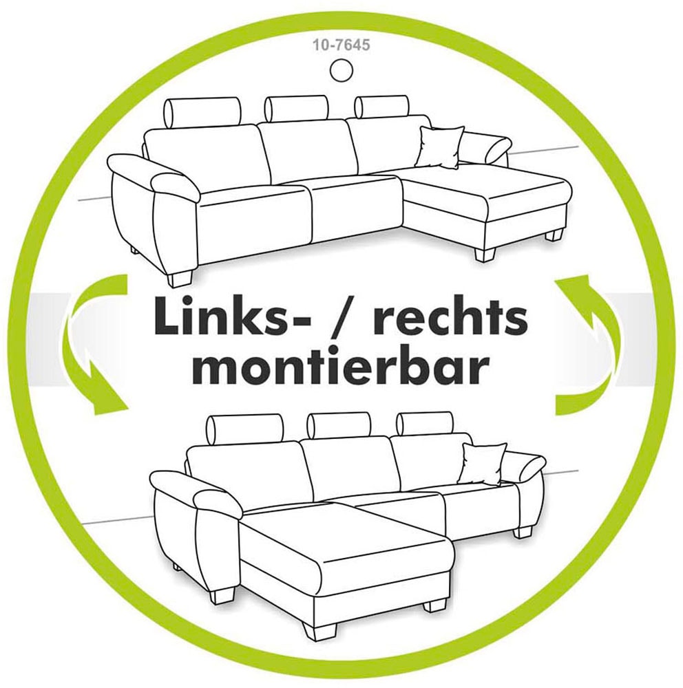 Jockenhöfer Gruppe Ecksofa »Starlight L-Form, B: 191 cm« mit Schlaffunktion, Bettkasten & Licht, Unser Dauertiefpreis