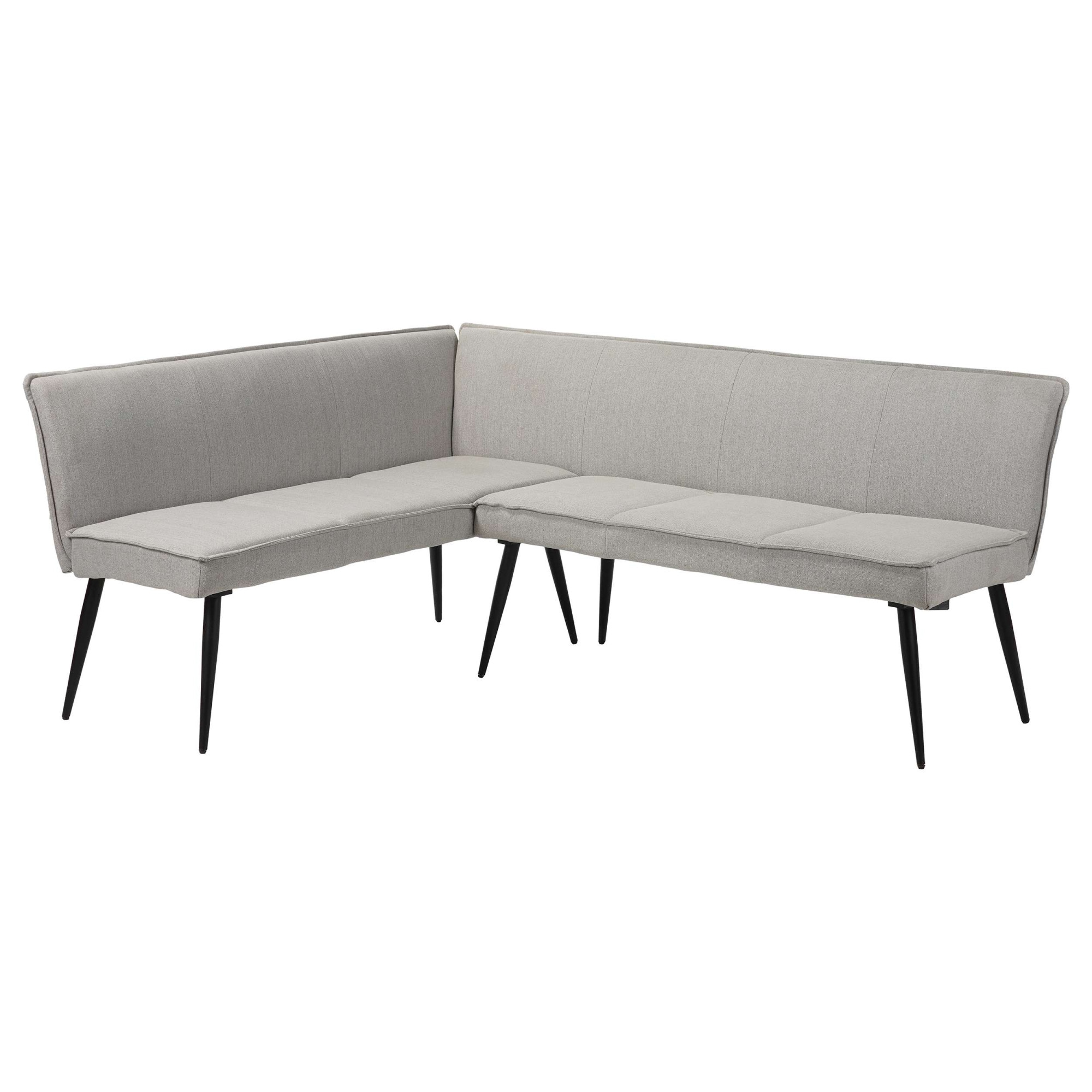 GOODproduct Banc de salle à manger »Ianna« schwarze Metallbeine, pflegeleichtem Webstoff Bezug, Breite 193 cm