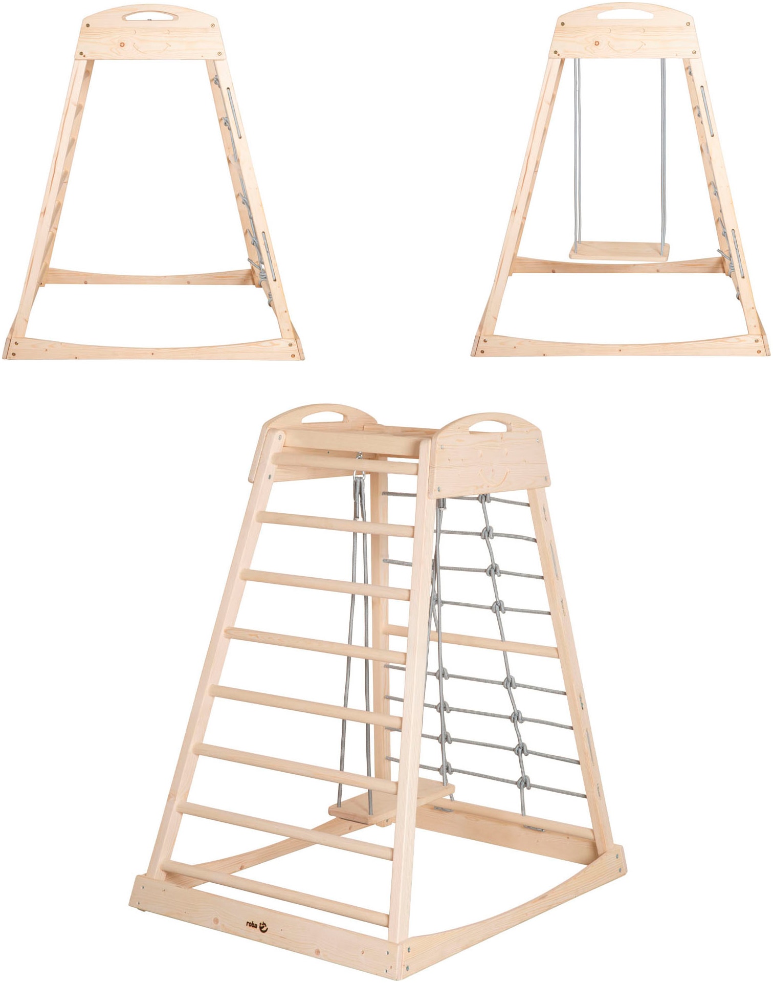 roba® Klettergerüst »Montessori Indoor Spielturm« Belastbar bis 70 kg