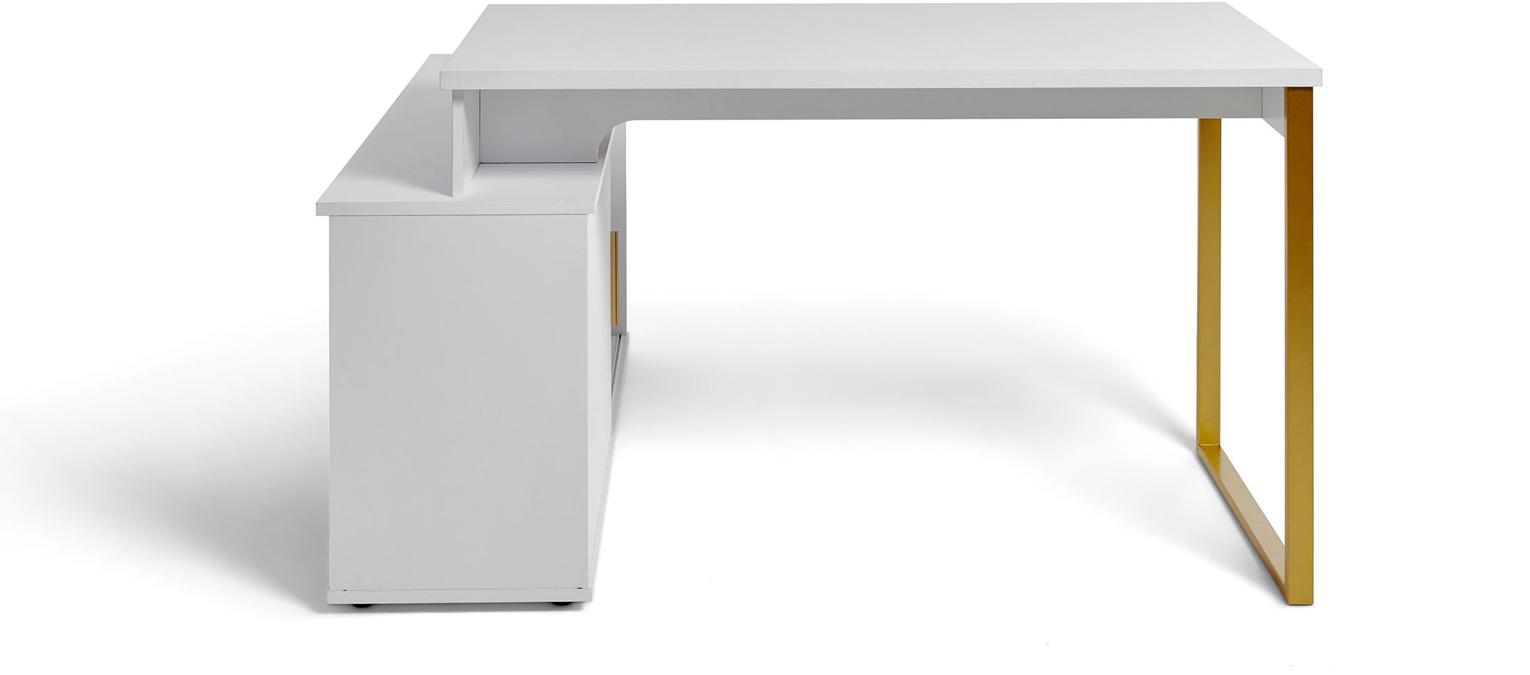 Jahnke Bureau d'angle »CARVE C 145 E« 1 cuis tlg. montage réversible, avec porte coulissante, dimensions 144 x 115 cm