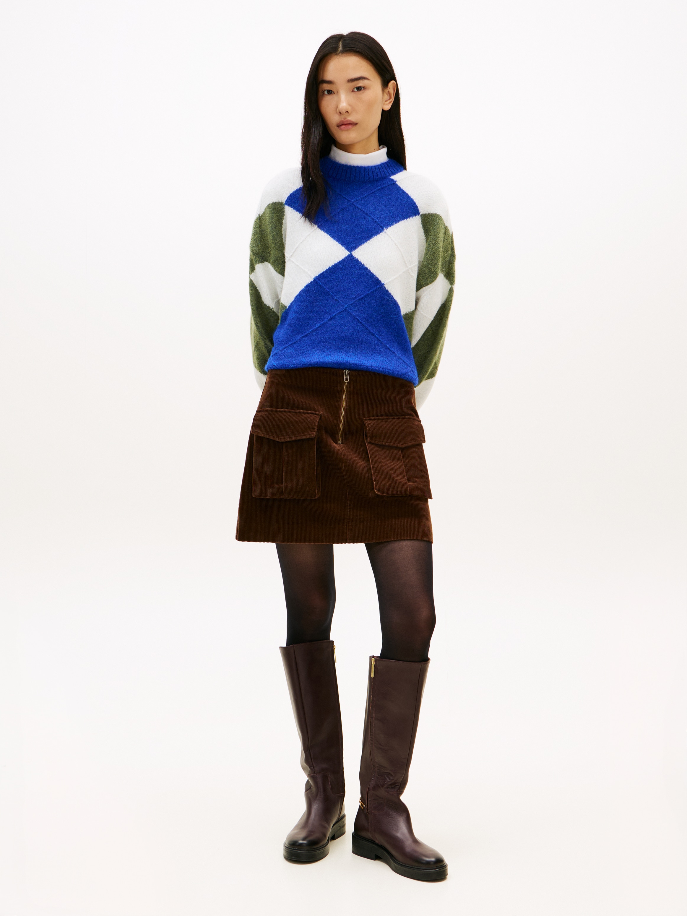 Tommy Hilfiger Pull en tricot »ALPACA BLEND ARGYLE C-NK LS SWT«