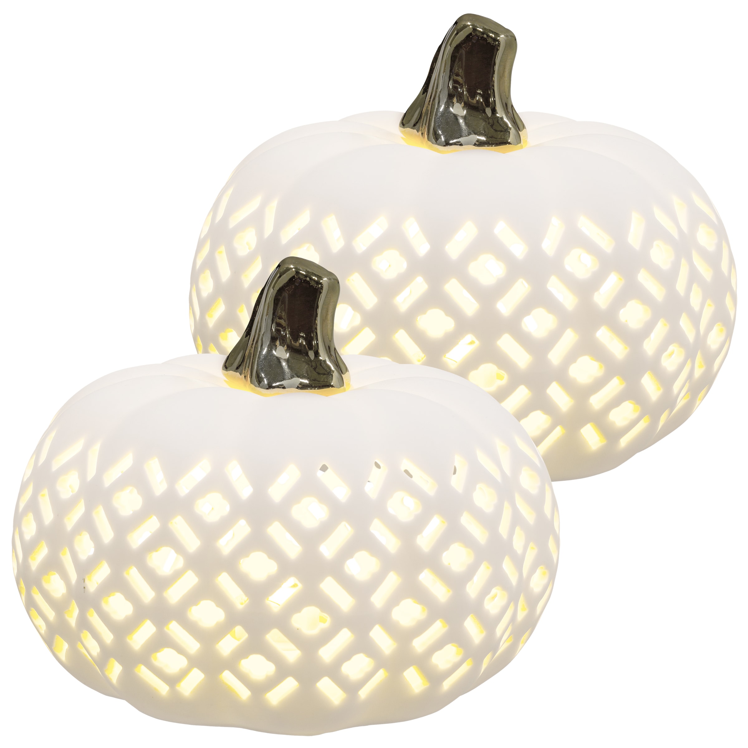 Creativ home LED-Dekofigur »Kürbis« mit goldenem Stiel