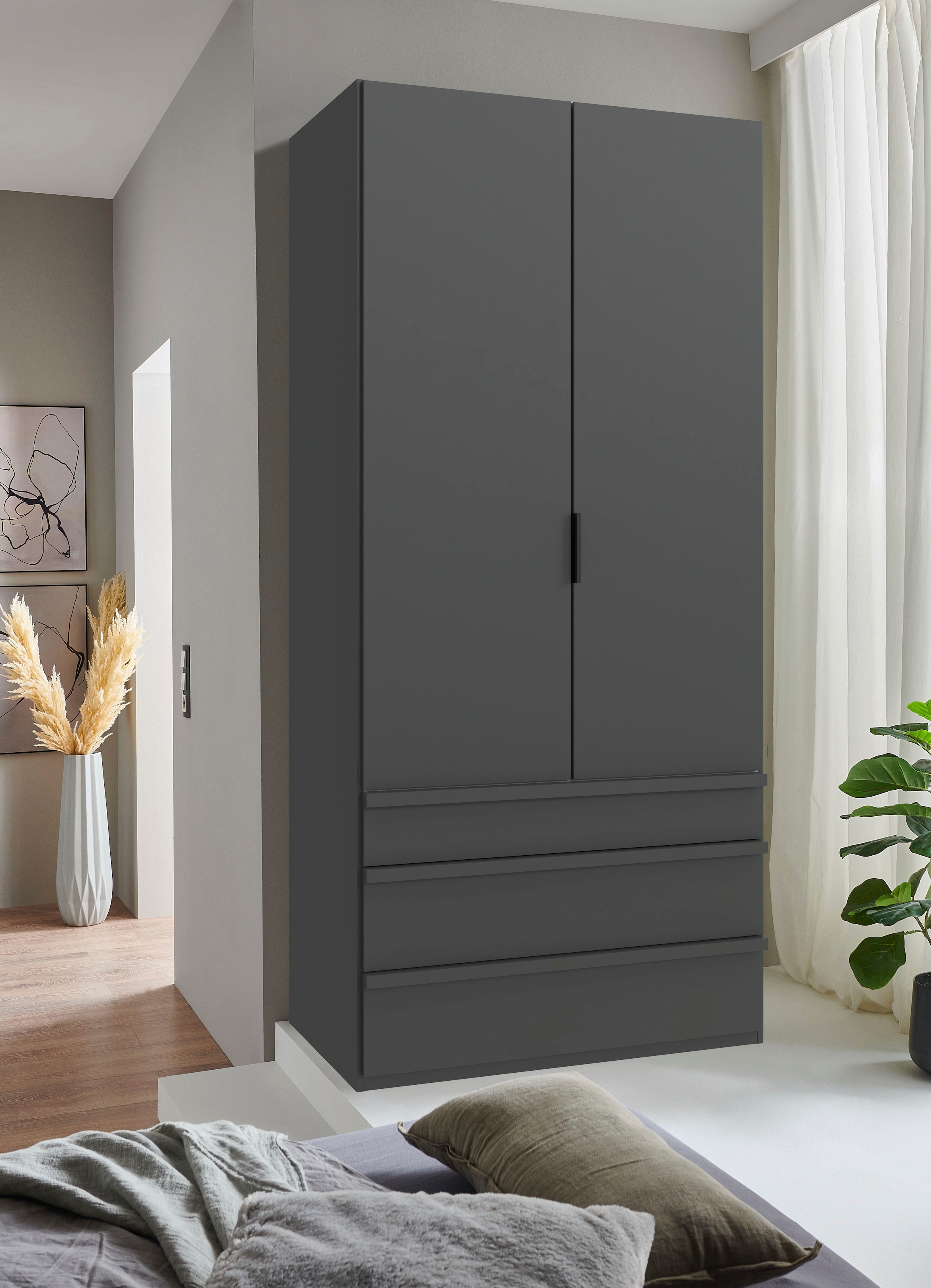 Wimex Armoire à portes pliantes »Oxford by fresh to go, in 3 Breiten und 2 Höhen, Made in Germany« mit Schubladen, wahlweise mit oder ohne Spiegel,  mit hochwertigen Falttüren für den perfekten Überblick