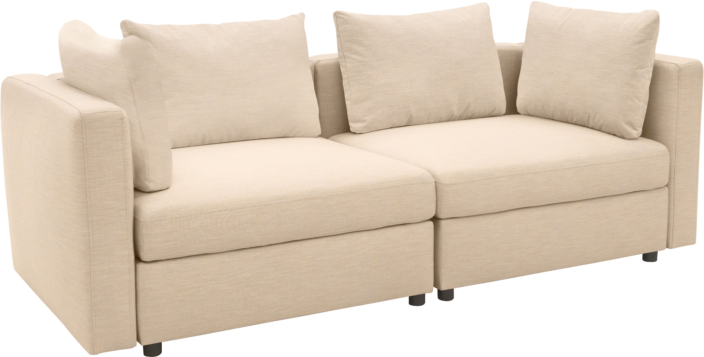 DOMO collection 2-places »Solskin, individuell erweiterbar/kombinierbar« mit losen Kissen. Rücken- und Seitenteile als Stecksystem.