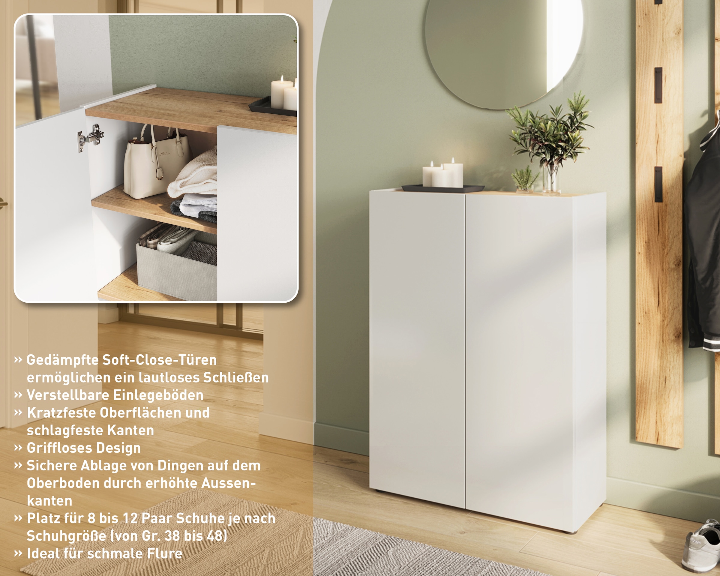 GERMANIA Armoire à chaussures »Alviano« 1 cuis tlg. Platz für bis zu 12 Paar Schuhe