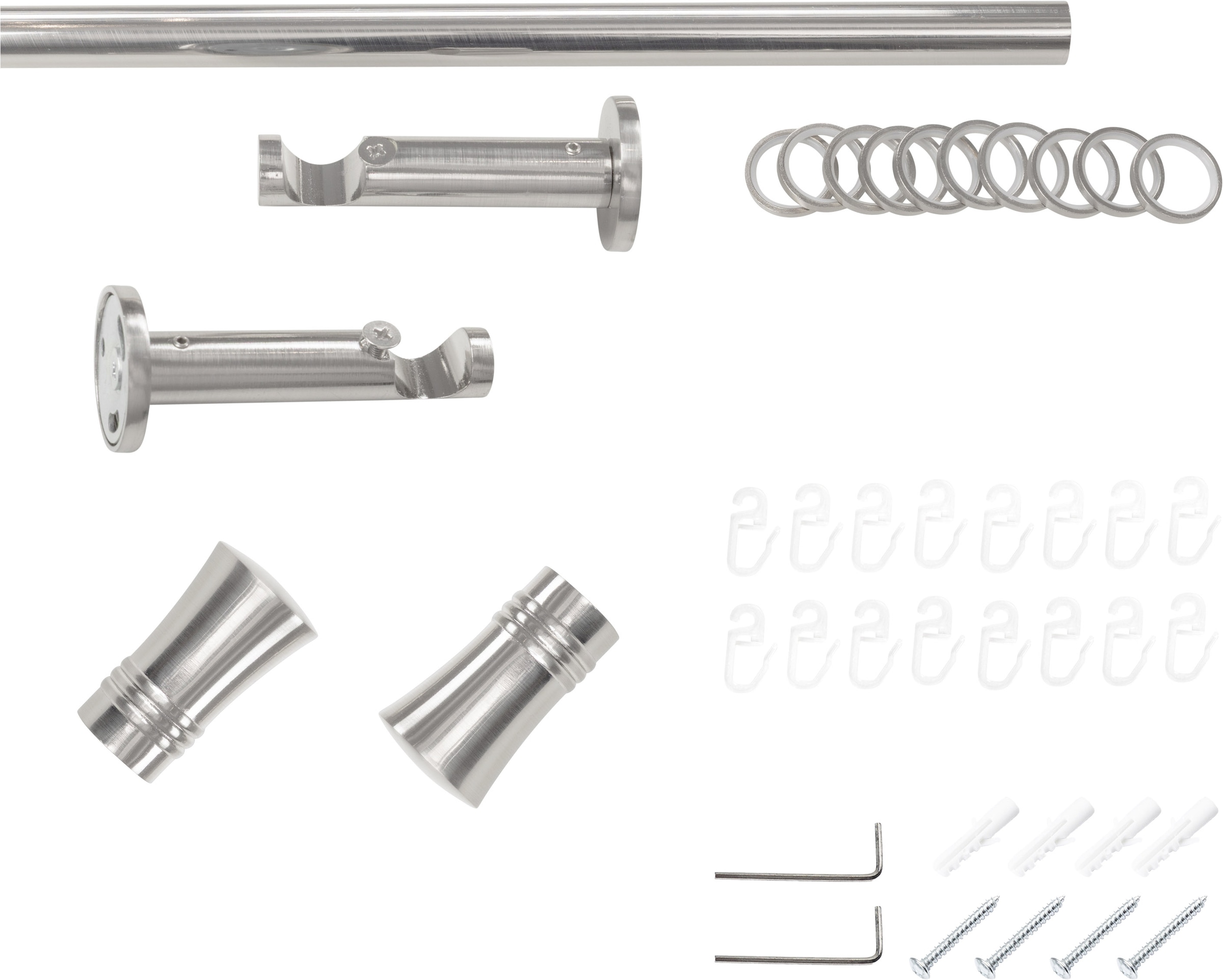 SN DECO GROUP Gardinenstange Ø 19 mm 1 läufig-läufig Fixmass;kürzbar