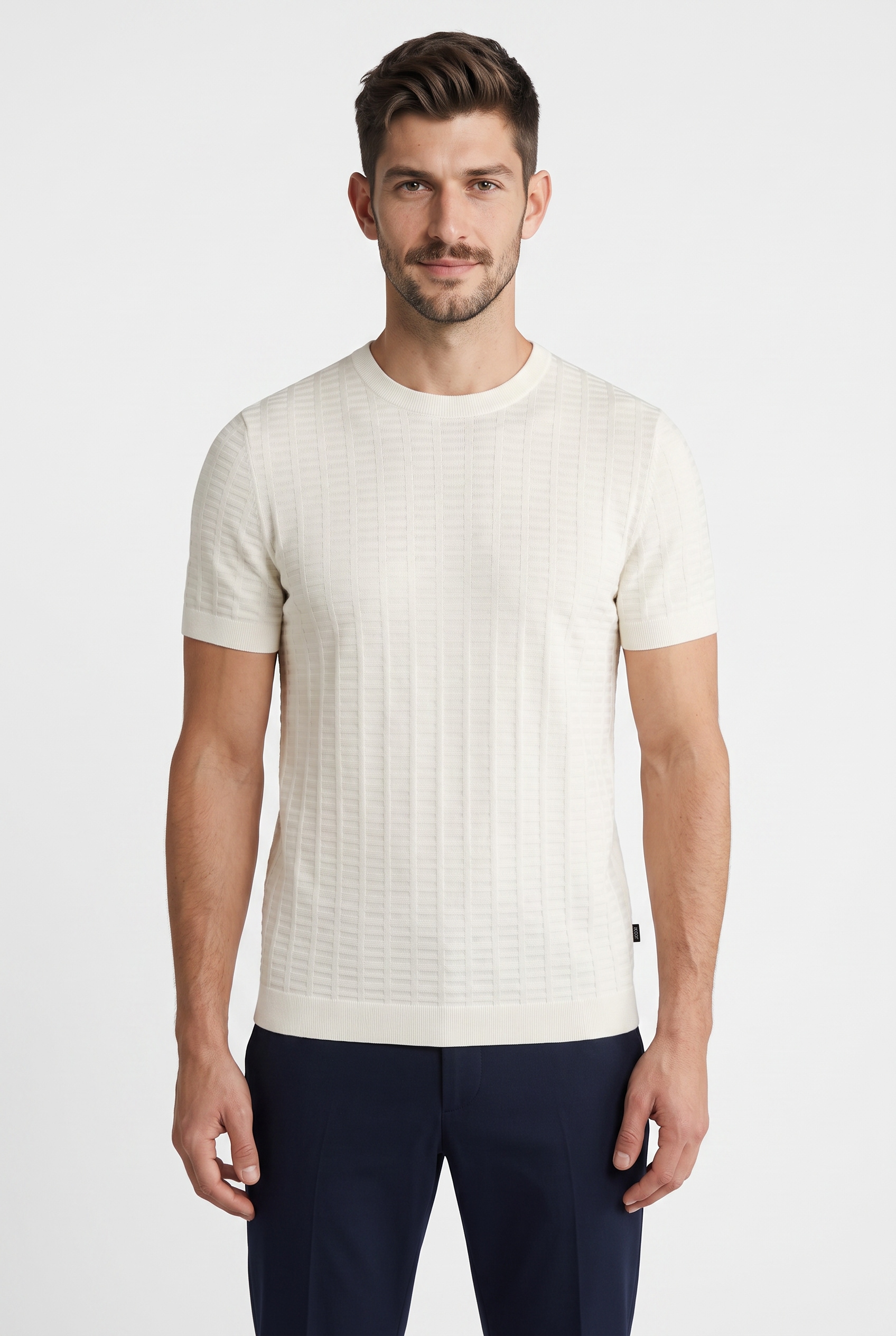 JOOP! Kurzarmpullover »Theor« mit Strukturmuster