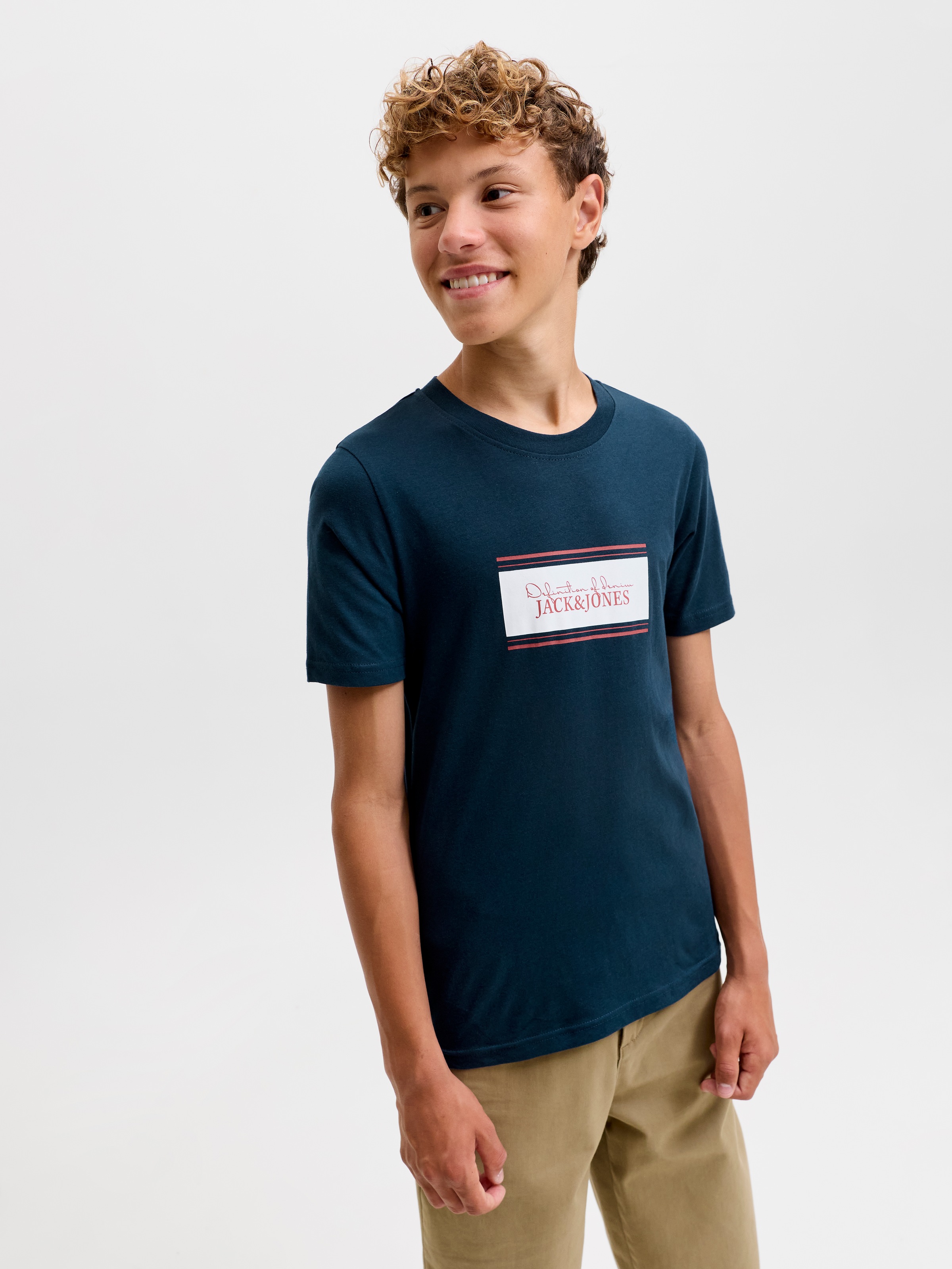 Jack & Jones Junior T-shirt »JJBUSTER TEE SS CREW NECK BTS SN JNR« coton, coupe régulière