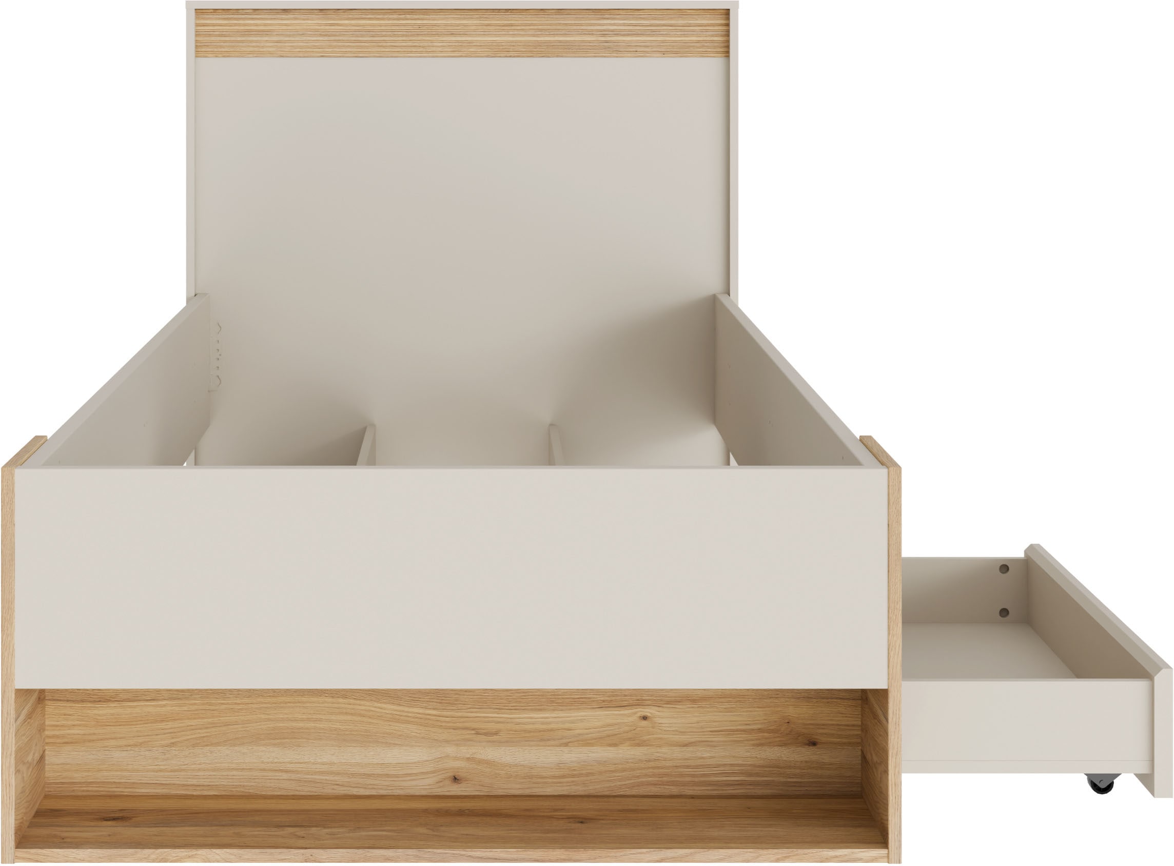 FORTE Lit de rangement avec tiroir, disponible en 2 tailles