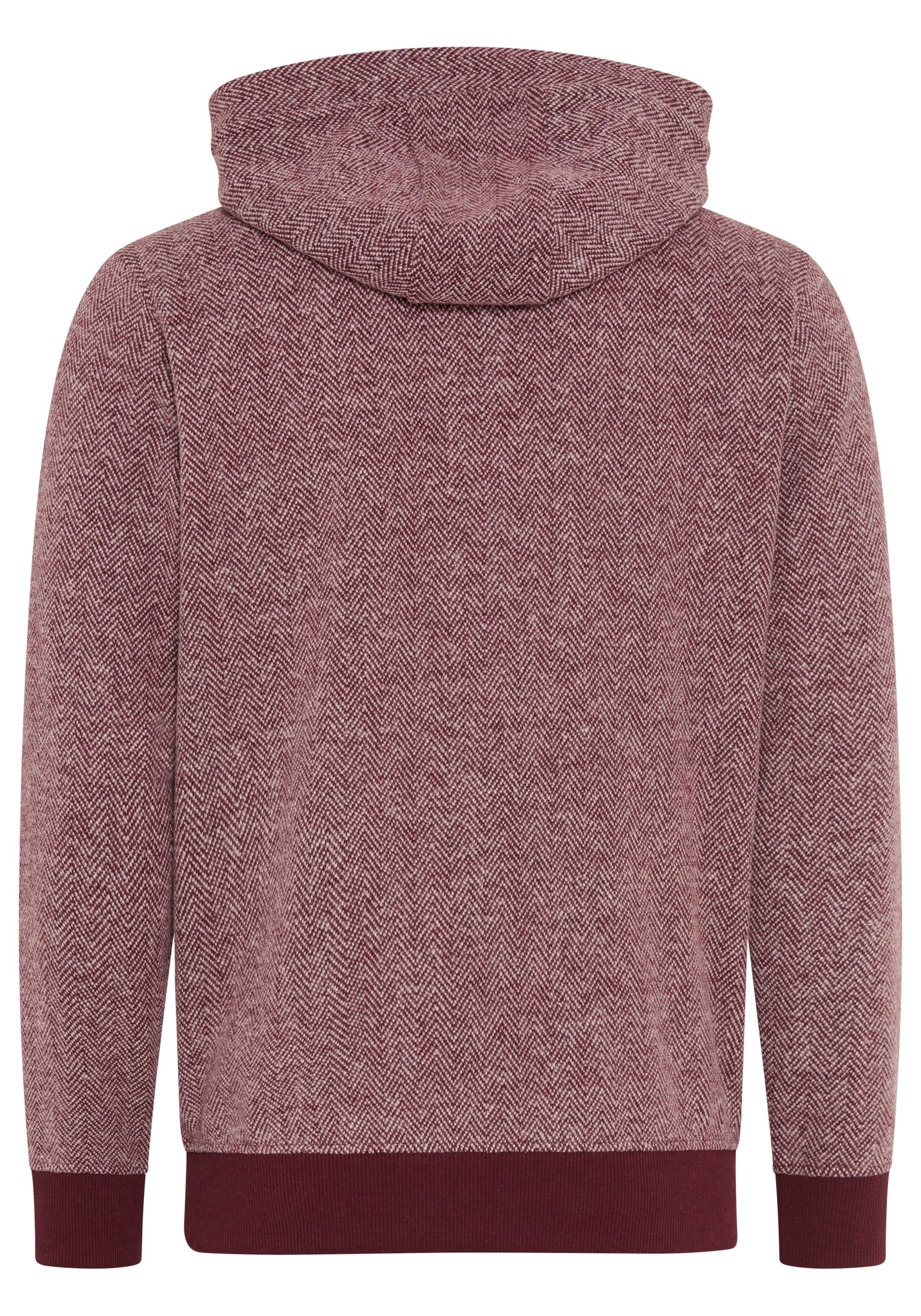 Man's World Pull en polaire , avec capuche, aspect à motifs, en polyester et coton
