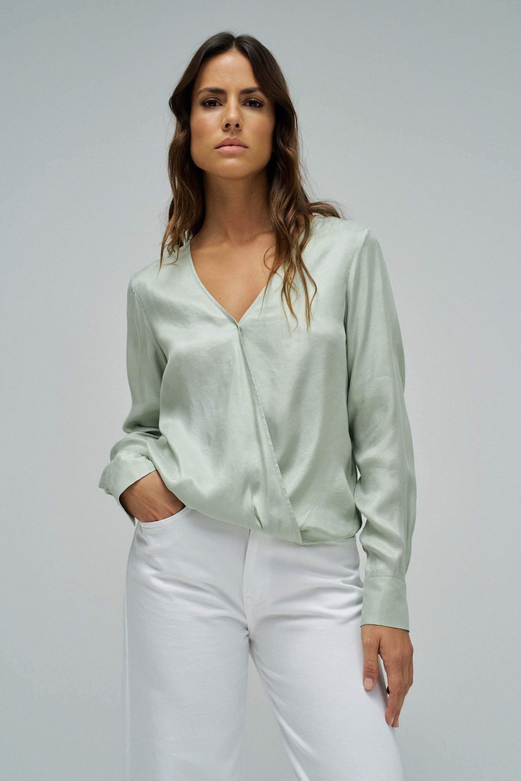 Salsa Langarmbluse »Salsa Jeans Langarmbluse Wrap«