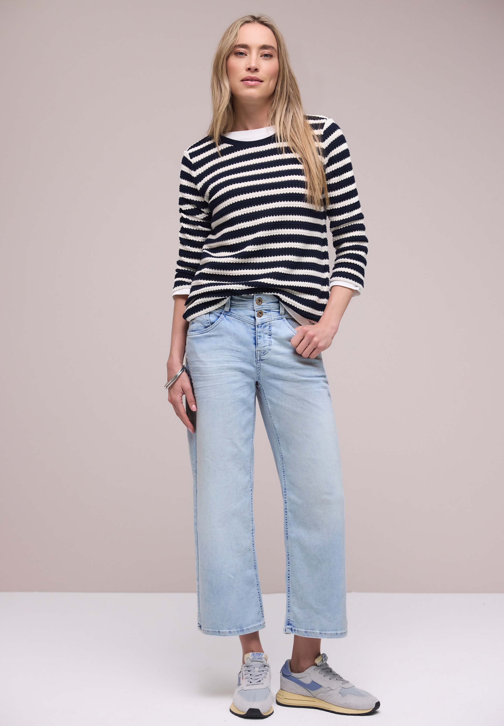 STREET ONE Loose-fit-Jeans »Style Emee« Wide Leg Jeans mit Stretch