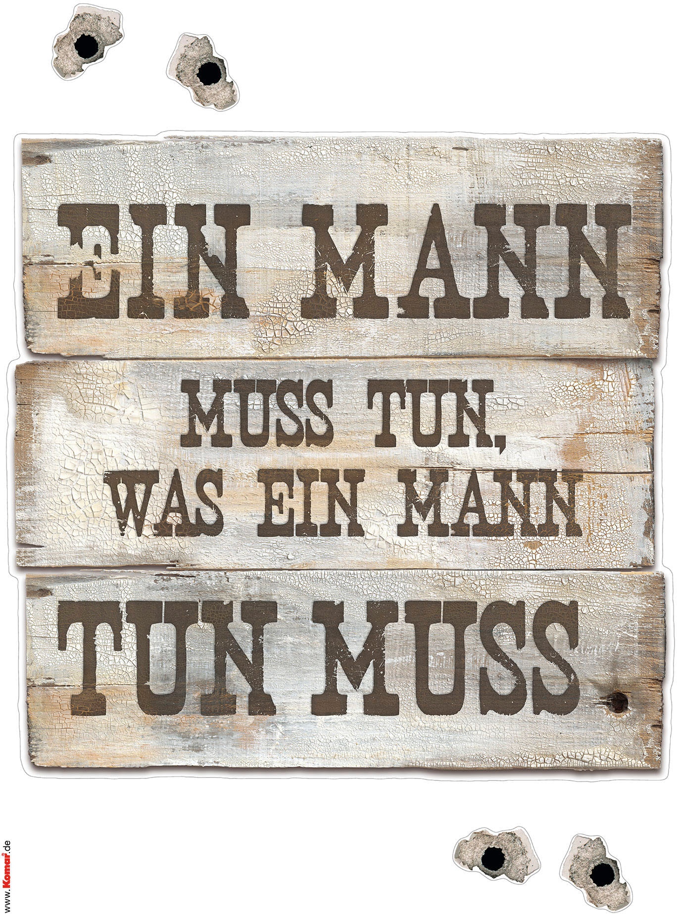 Komar Autocollant mural »Ein Mann muss ... - Grösse 50 x 70 cm« selbstklebend, Wandsticker