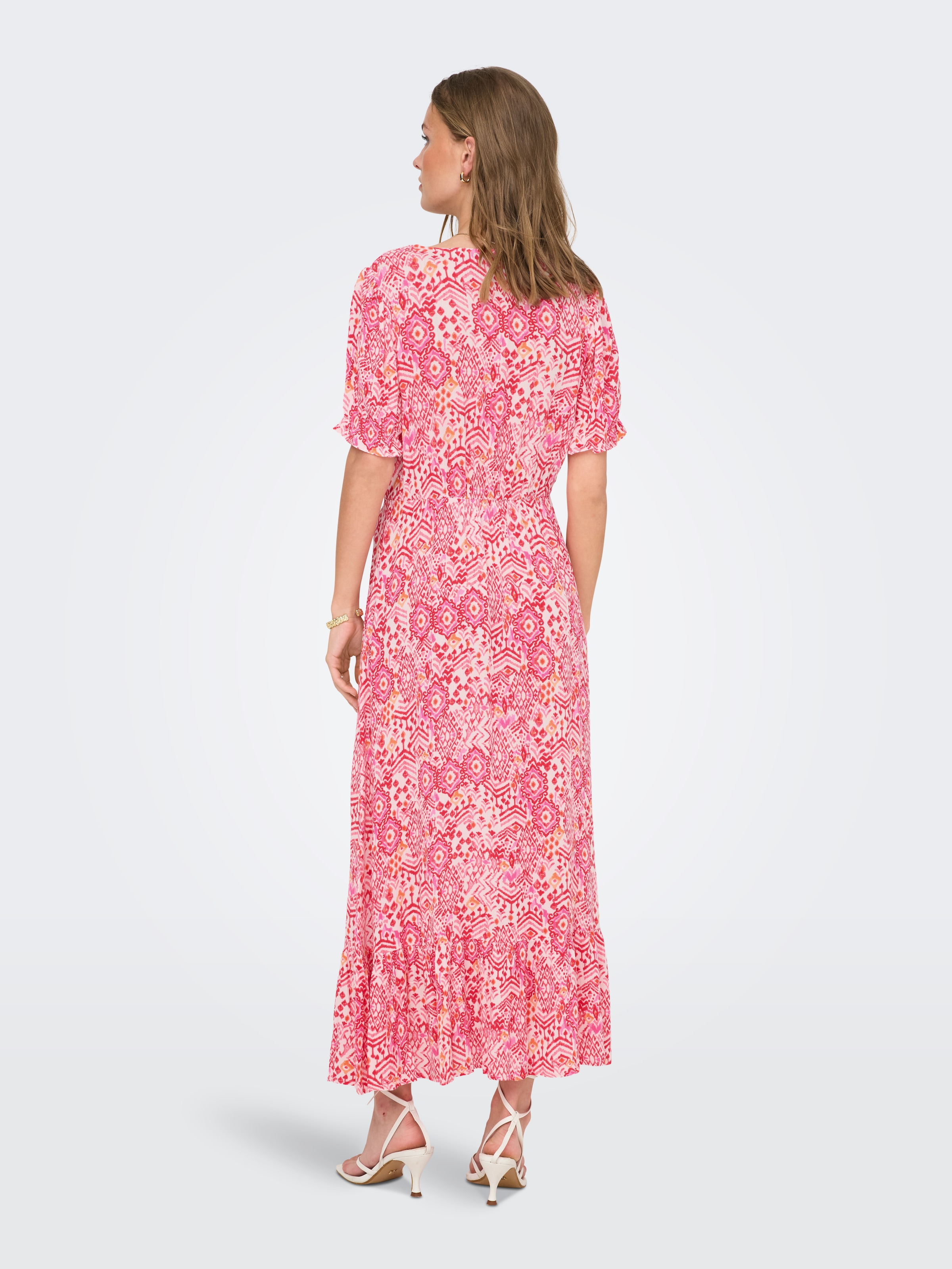 ONLY Maxi robe »ONLCHIANTI S/S LONG DRESS WVN NOOS« viscose, coupe regular