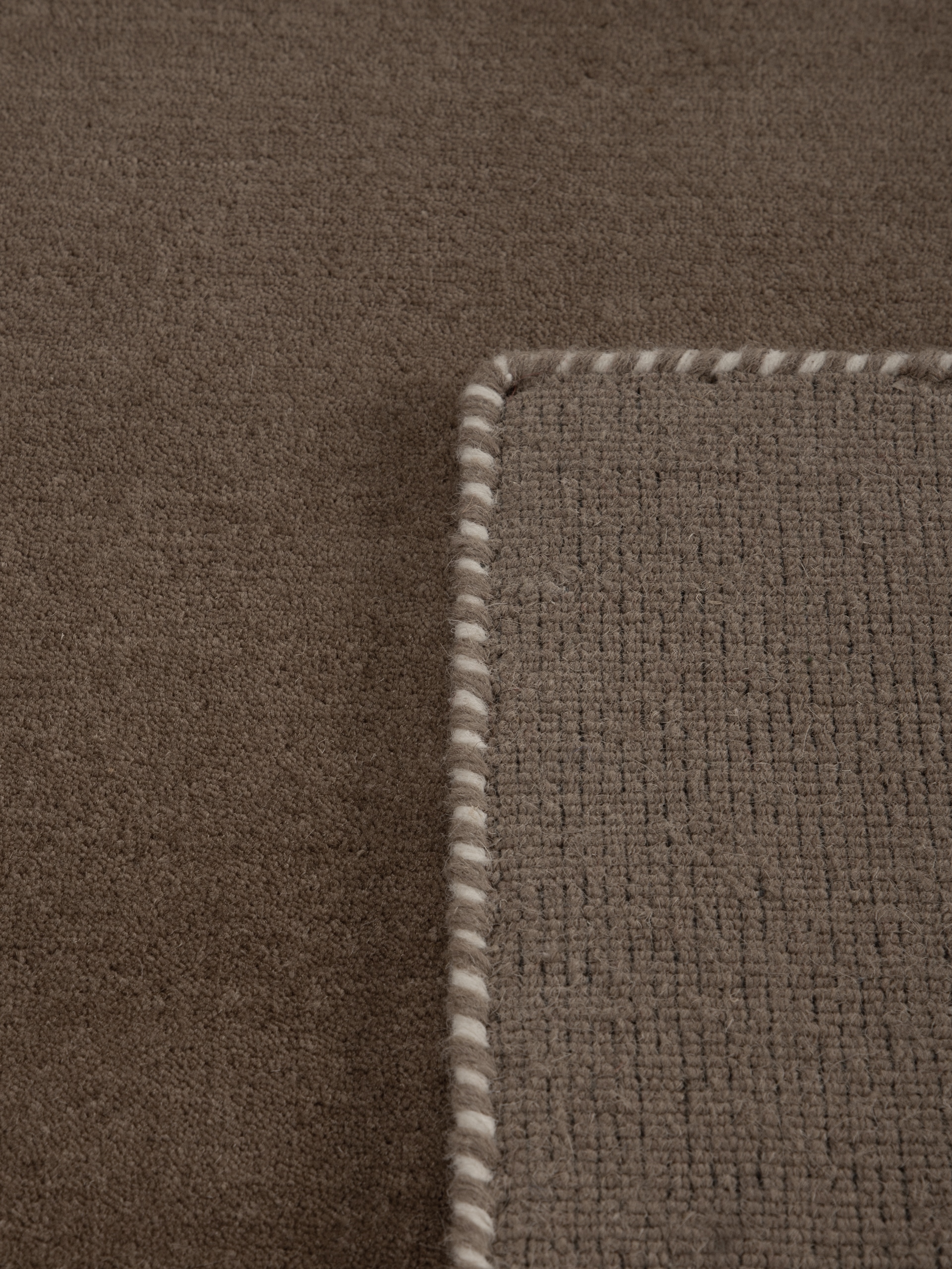 carpetfine Tapis en laine »Gabbeh Lola Uni« Rectangulaire 14 mm Höhe mit natürlichem Pflanzenmaterial von Hand gewebt, auch in Rund