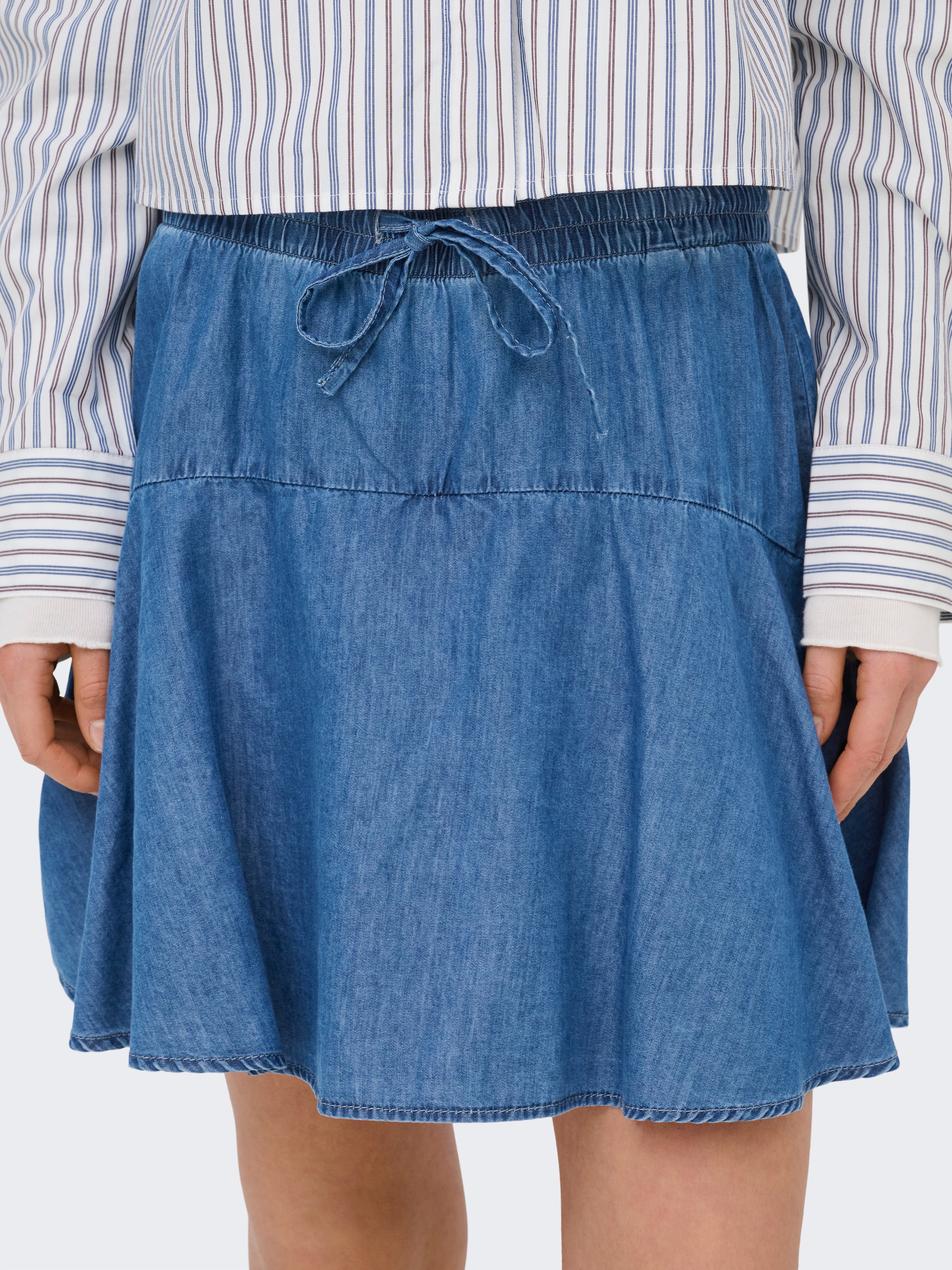 ONLY Jupe-culotte »ONLBEA ELAS STRING CUT SKORT DNM« mélange de coton