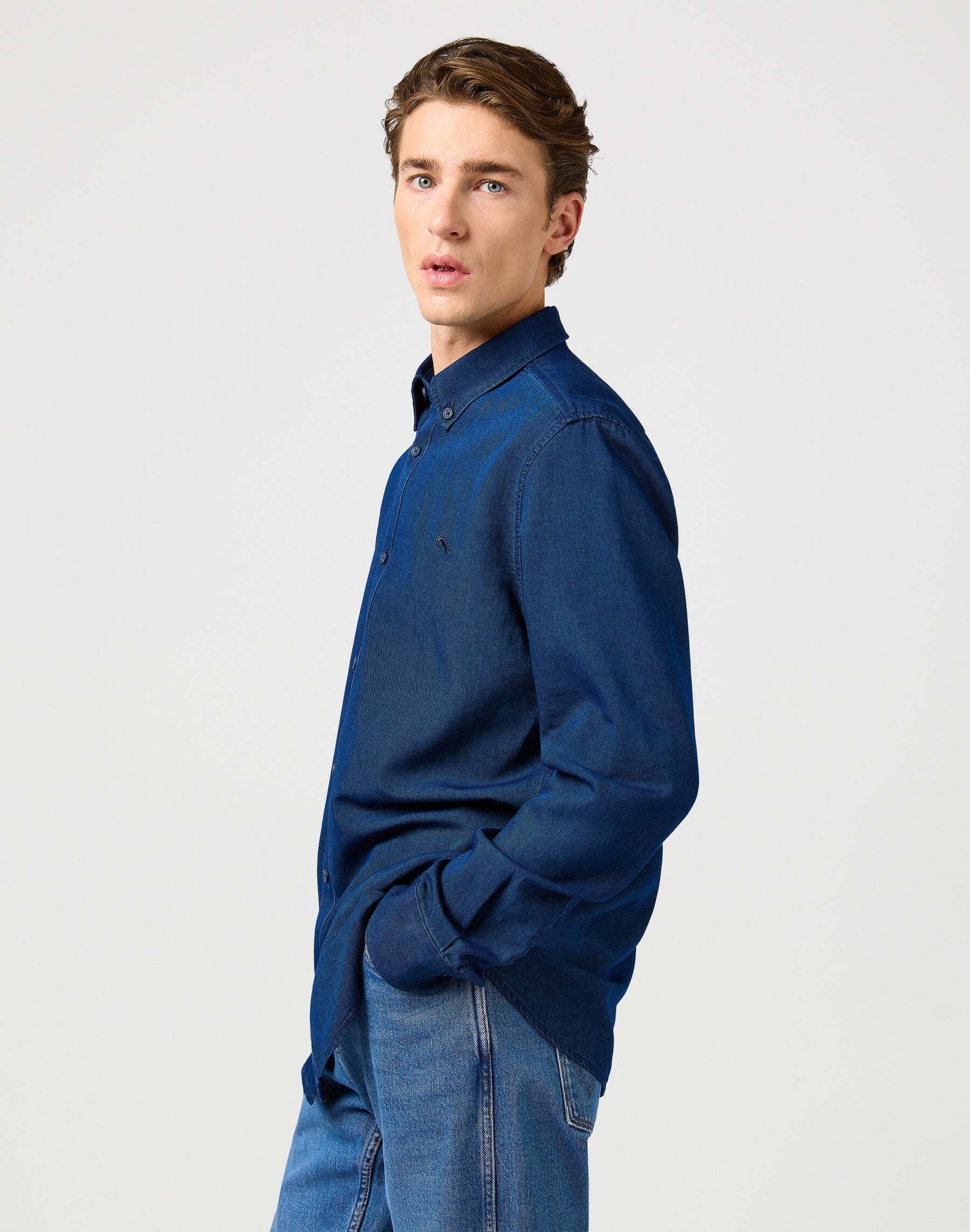 Wrangler Chemise à manches longues »WRANGLER Langarmhemd Oxford Shirt«