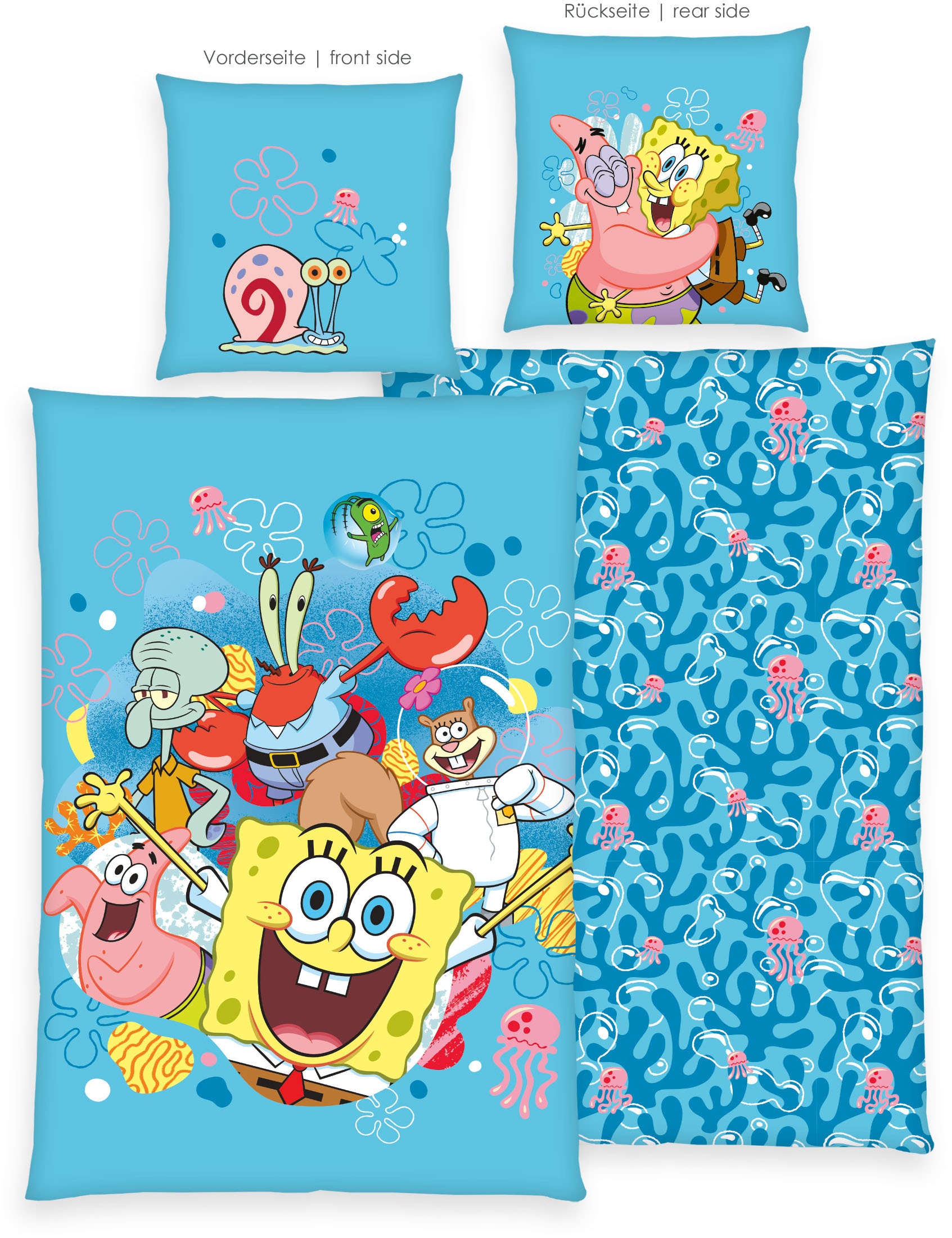 Sponge Bob Bettwäsche »Sponge Bob« 2 Stk. Wendebettwäsche