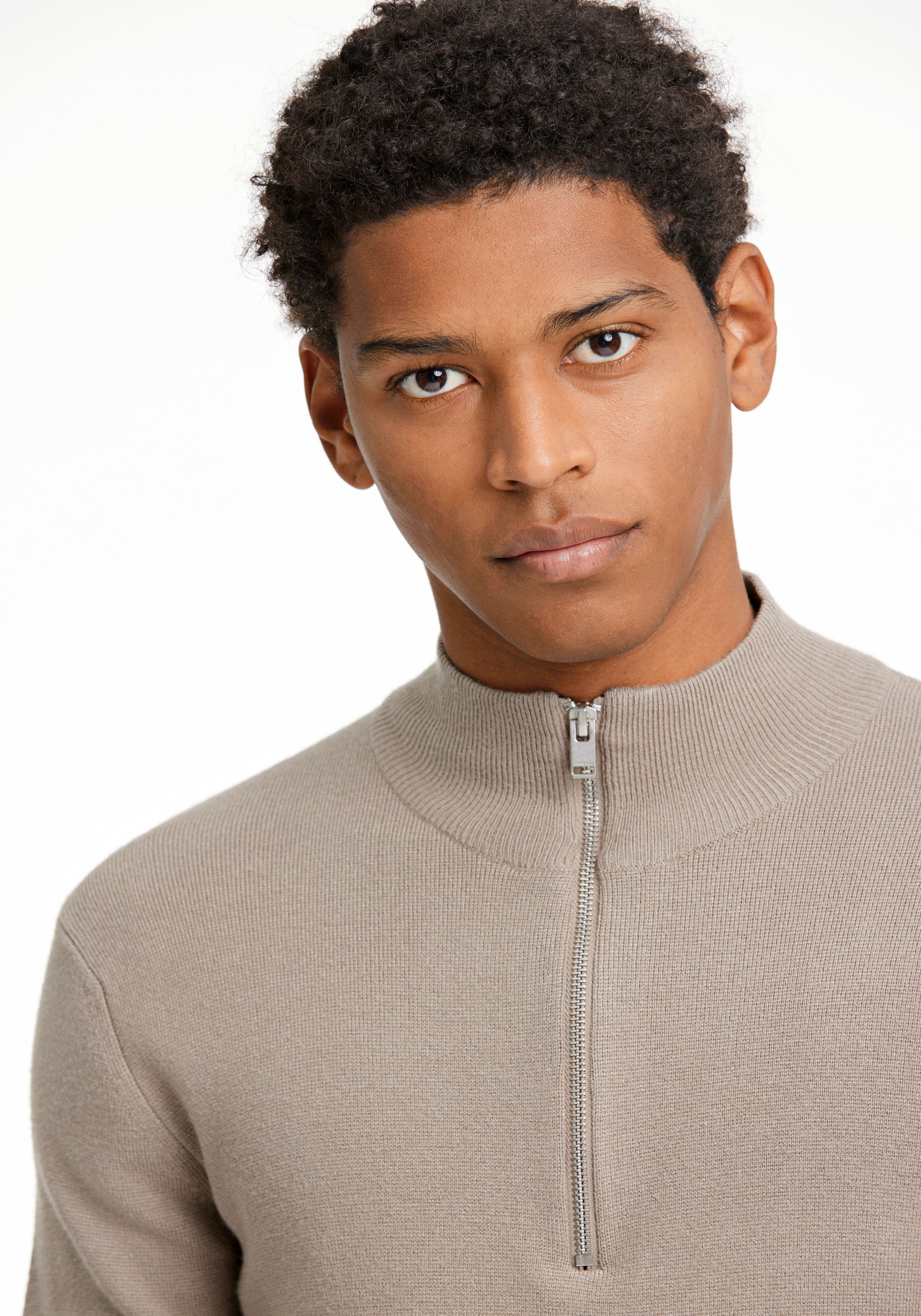 LINDBERGH Troyer aus Viskose und mit Stehkragen