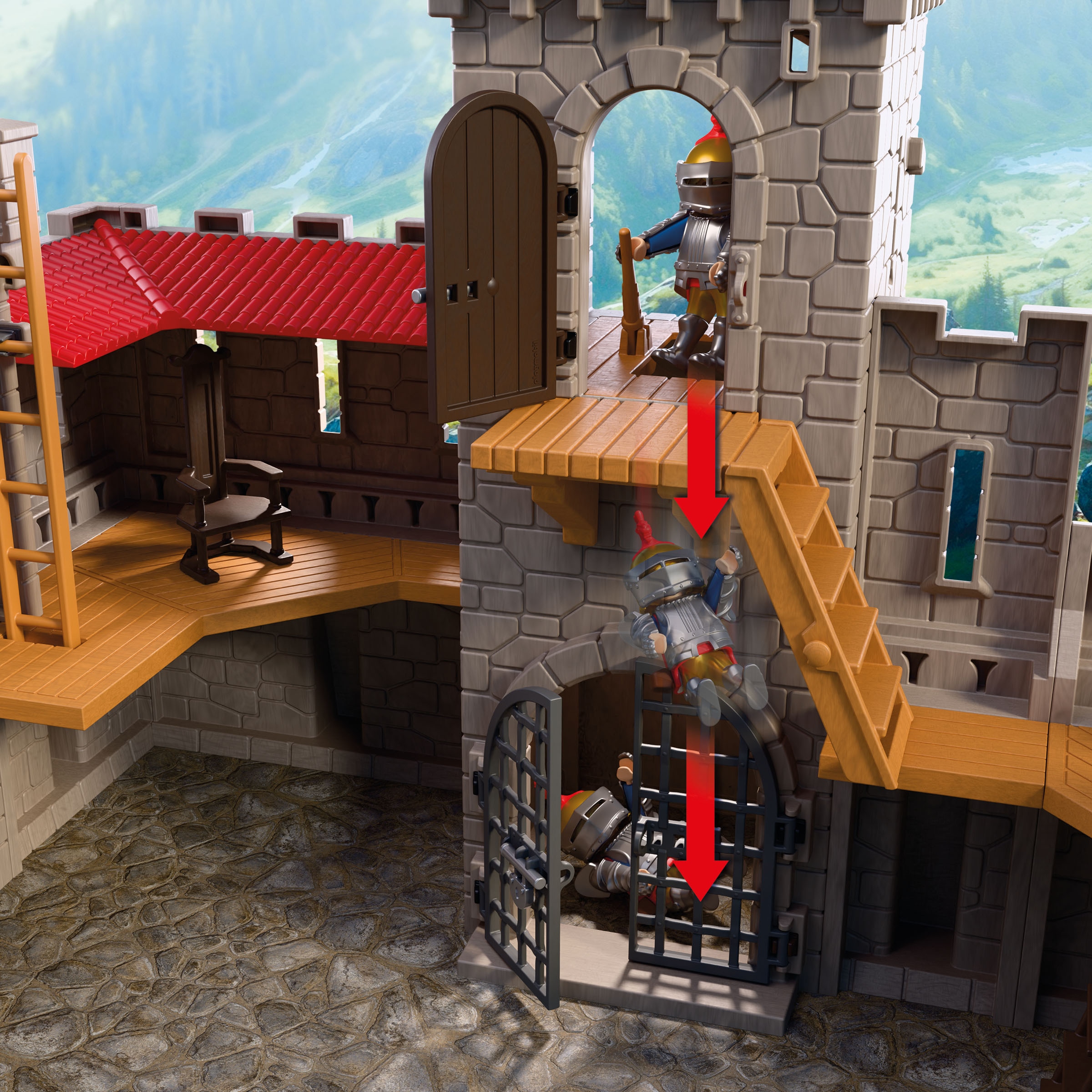 Playmobil® Konstruktions-Spielset »Grosse Löwenritterburg (72112), Knights« XXL Ritterburg mit Zugbrücke; Made in Europe