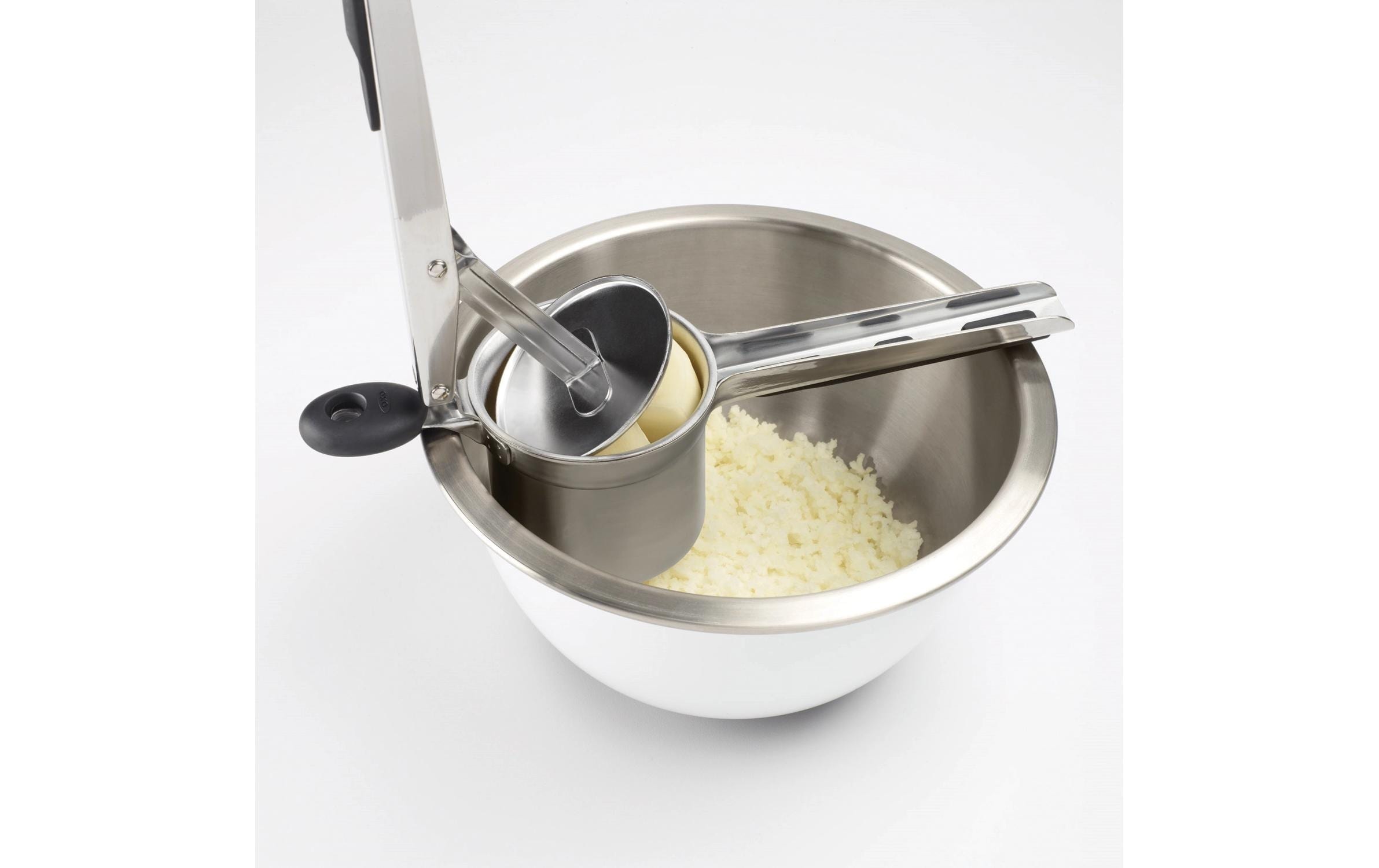 OXO Good Grips Kartoffelpresse Kartoffelstampfer aus robustem Edelstahl