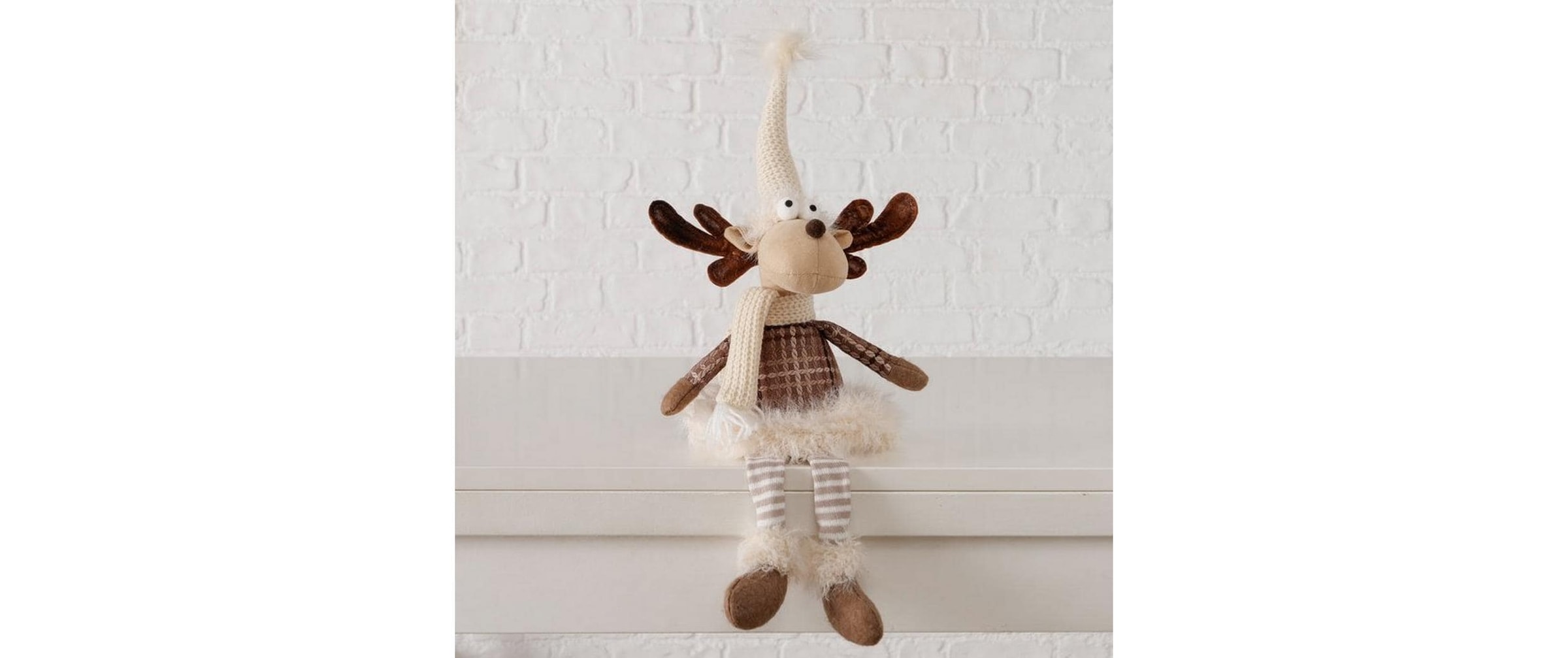 BOLTZE Weihnachtsfigur »Dekofigur Elch Helmo «