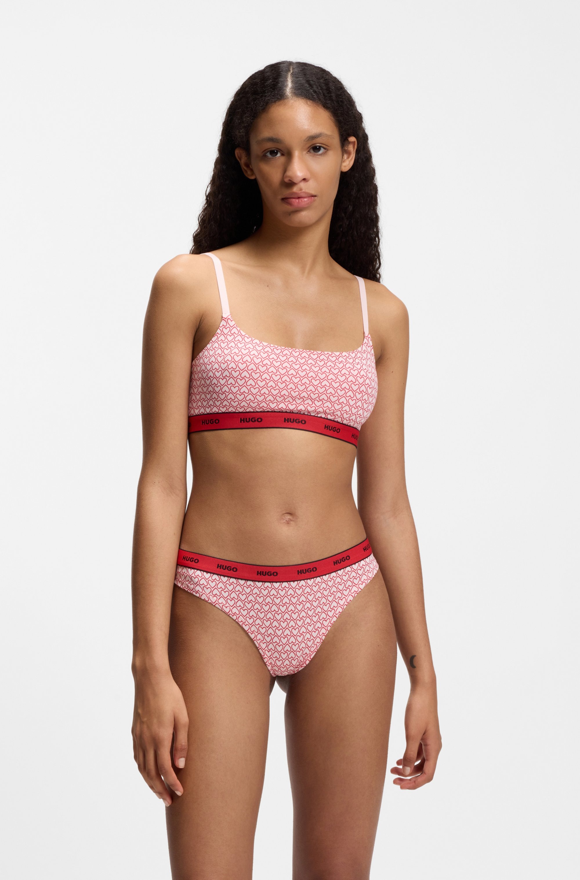 HUGO Underwear String »TRIPLET THONG DESIGN« 3 Stk. wiederholendes Logo am Bund