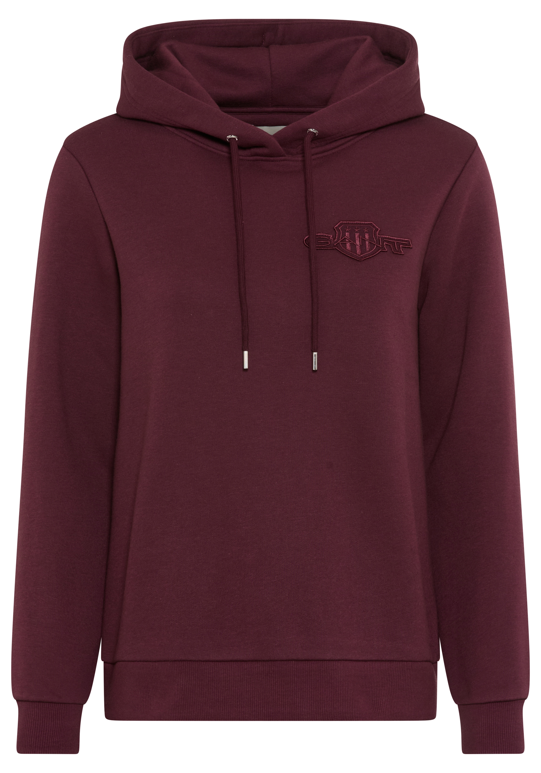 Gant Hoodie »REG TONAL SHIELD HOODIE«, Ton in Ton Stickerei, Rippbündchen
